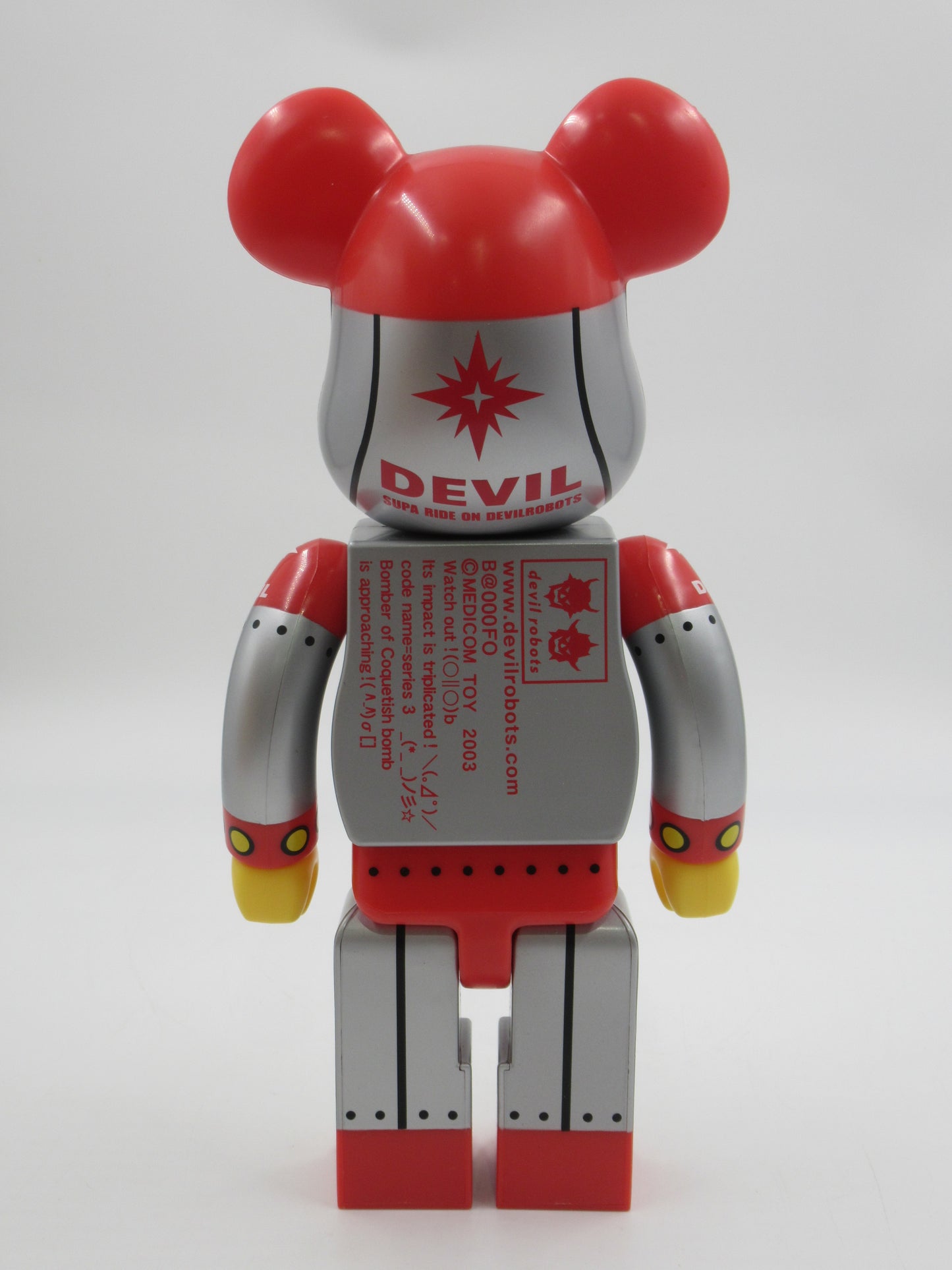 BEARBRICK Evil Bear 400% Figure - Medicom Toy (2003) Devilrobots Be@rbrick Art Toy