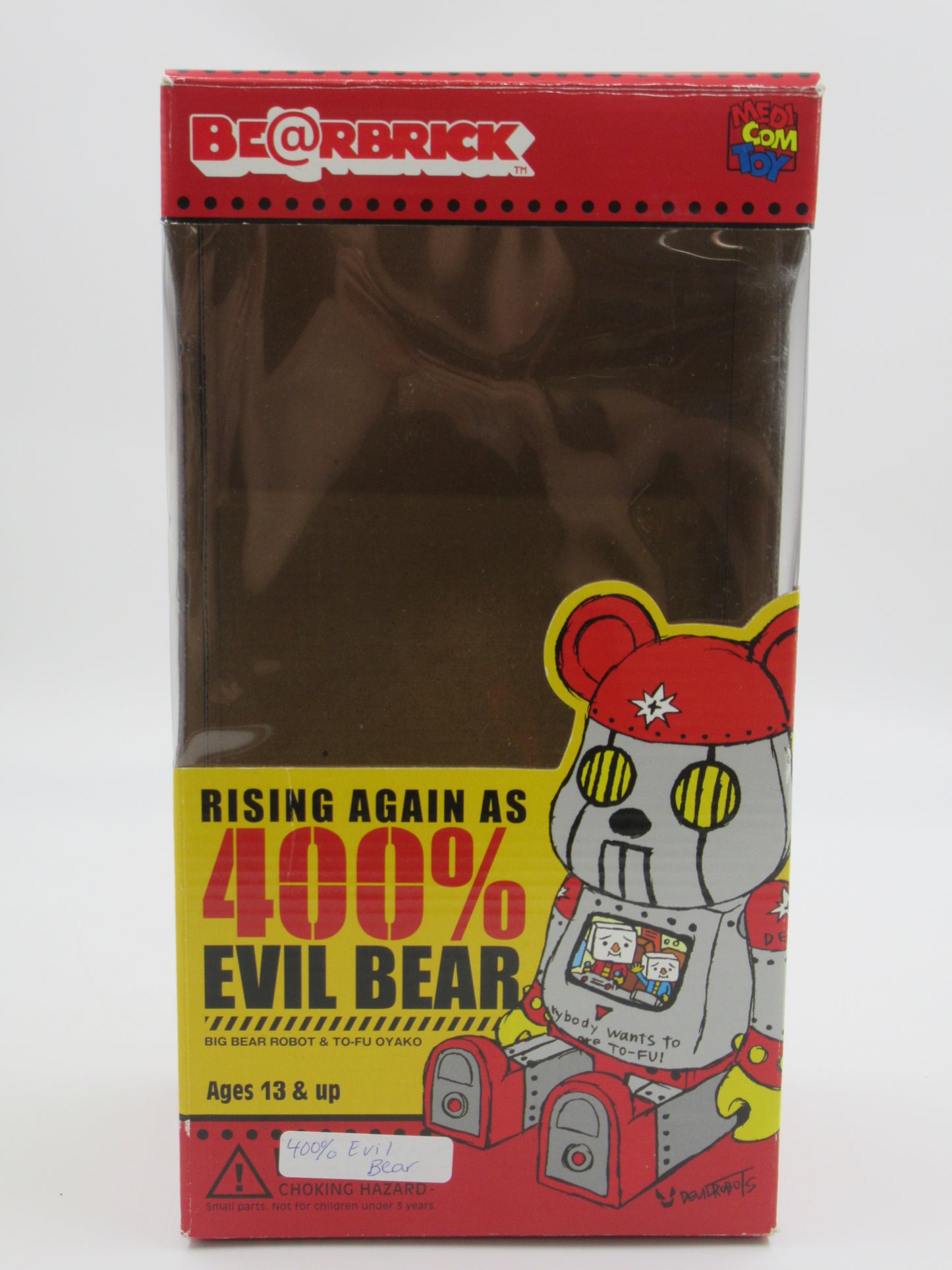 BEARBRICK Evil Bear 400% Figure - Medicom Toy (2003) Devilrobots Be@rbrick Art Toy