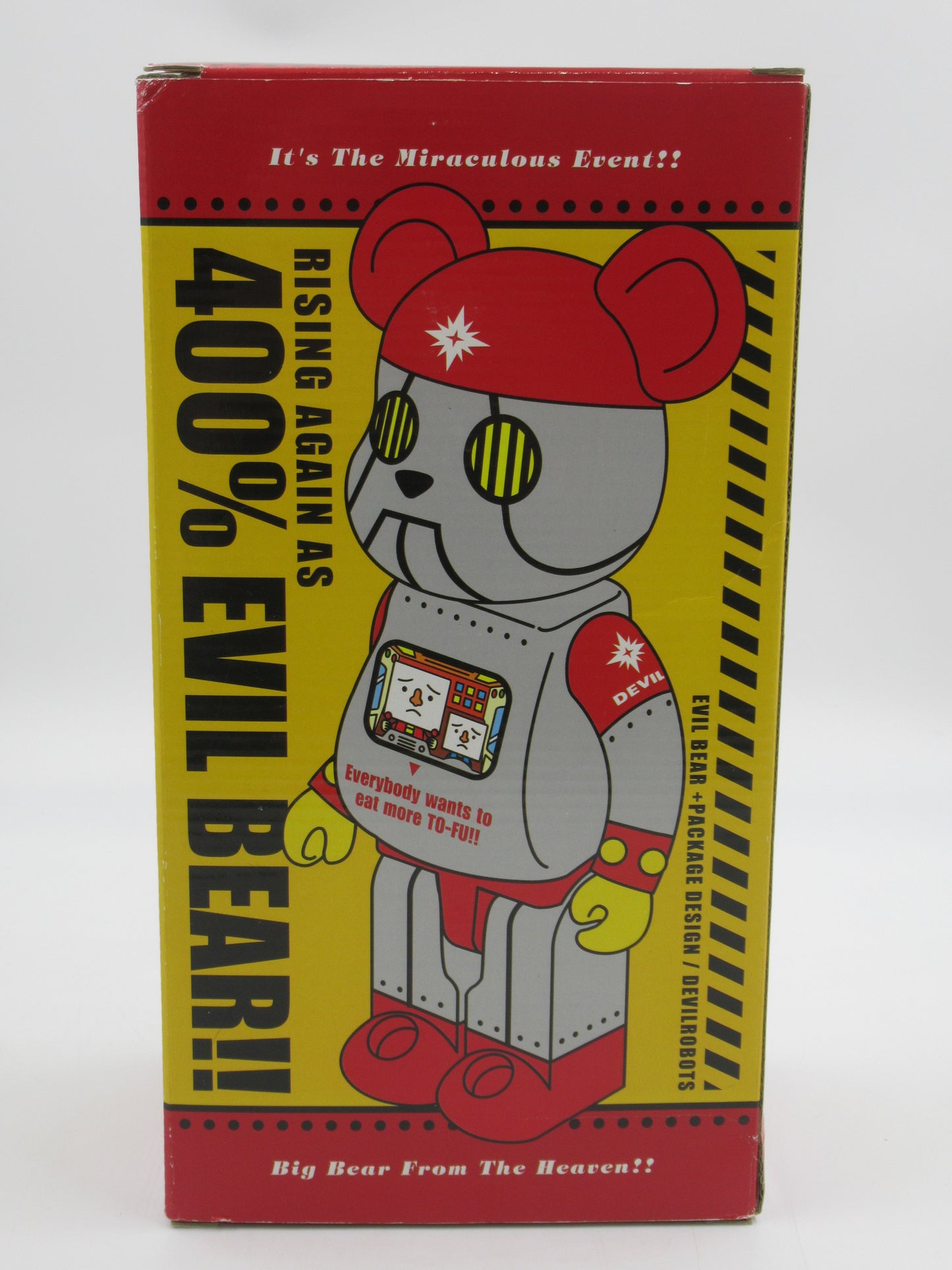 BEARBRICK Evil Bear 400% Figure - Medicom Toy (2003) Devilrobots Be@rbrick Art Toy