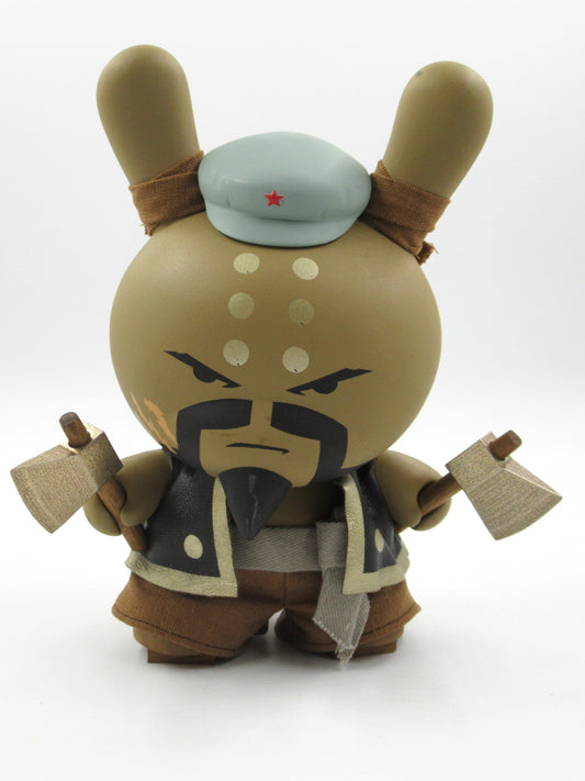 HUCK GEE Gold Life "Not So Glorious Soaring Hatchet Munk" Dunny - Kidrobot (2012) Artist Signed Designer Art Toy