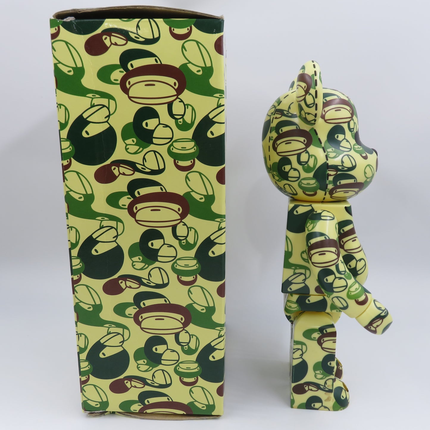 BEARBRICK Green Milo Bape Play 400% Figure Medicom Toy (2007) Bathing Ape Art Toy