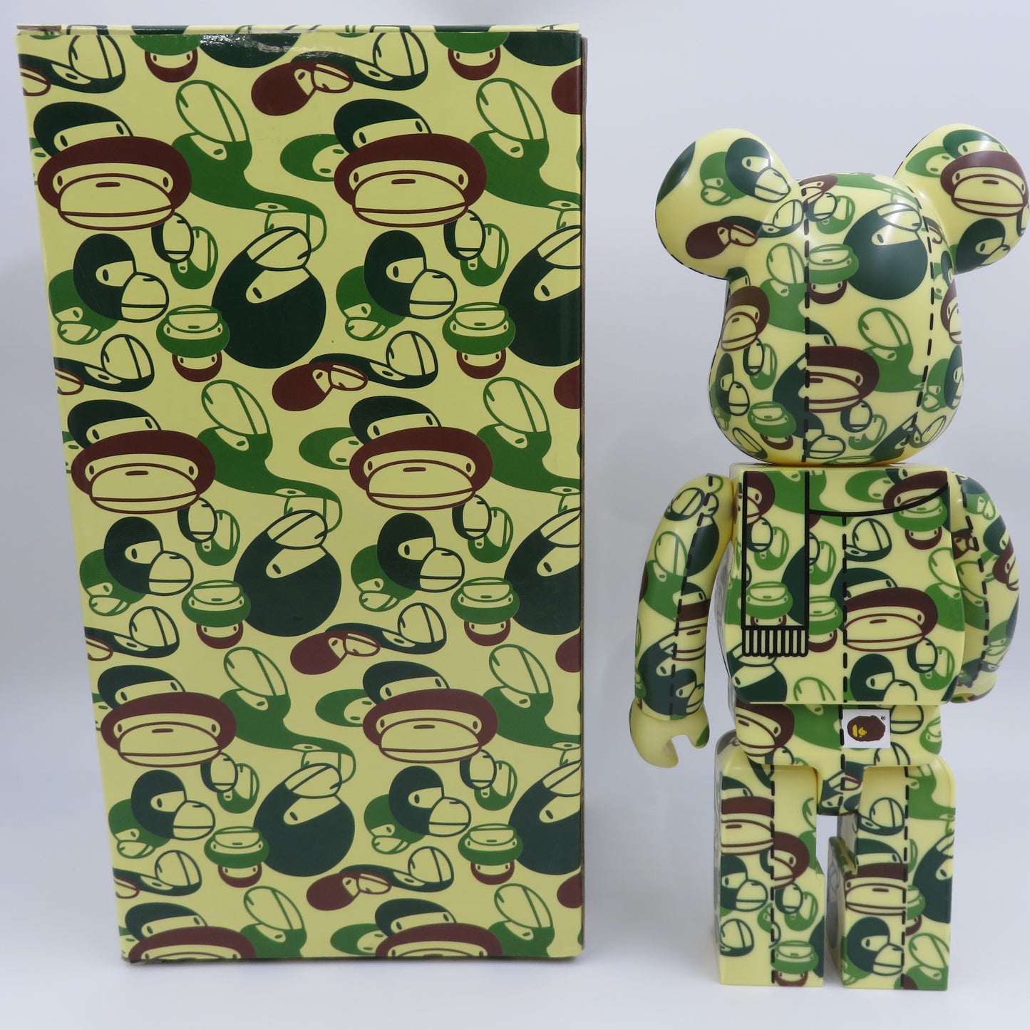 BEARBRICK Green Milo Bape Play 400% Figure Medicom Toy (2007) Bathing Ape Art Toy