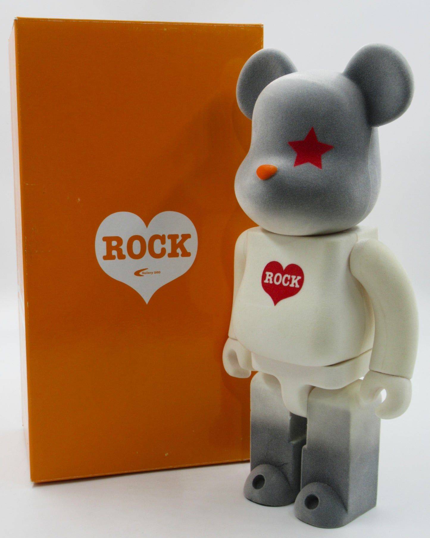 BEARBRICK Rock Flocked 400% Figure - Medicom Toy (2007) G1950 Be@rbrick Art Toy