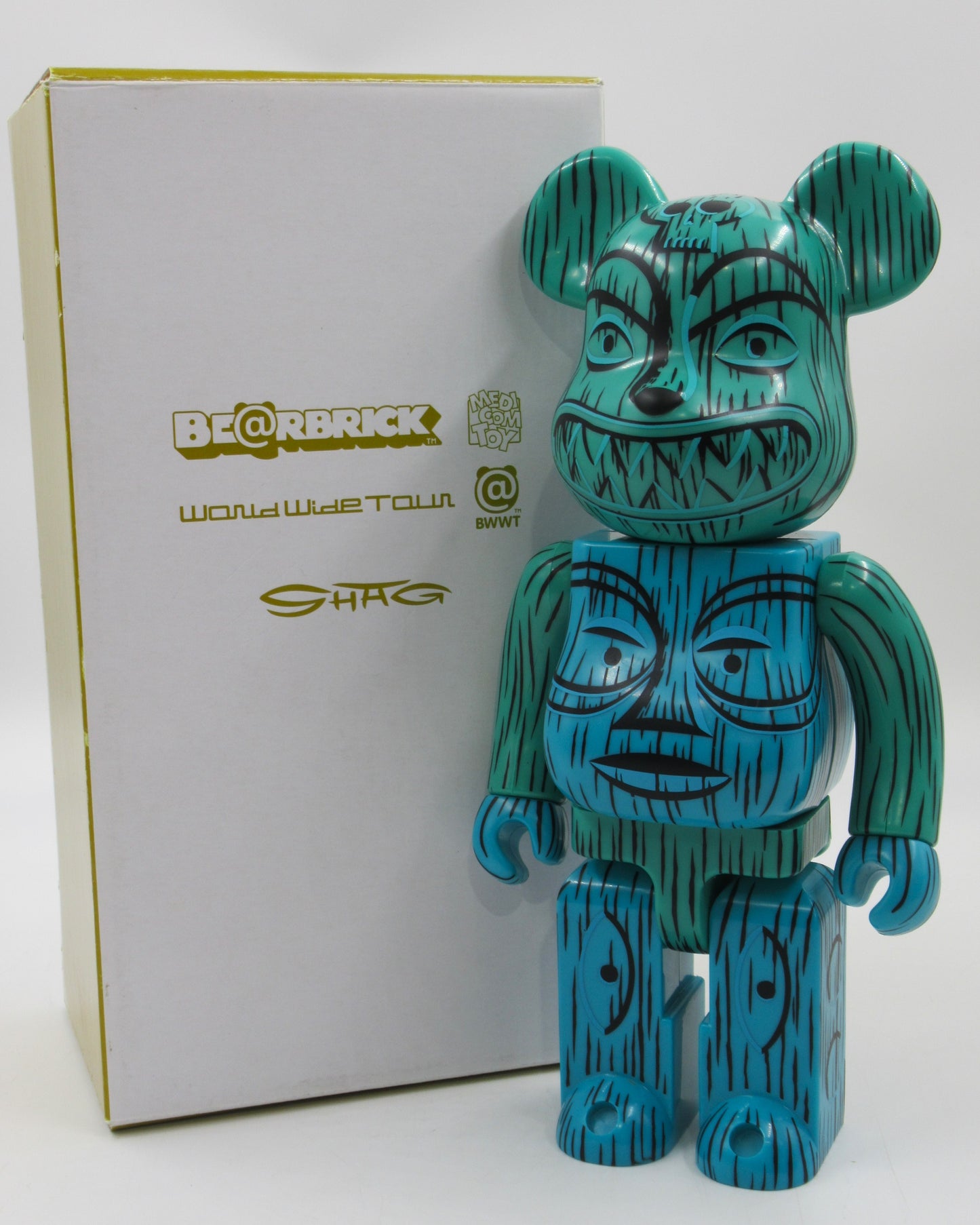 BEARBRICK BWWT Shag 400% Figure - Medicom Toy (2007) Be@rbrick Blue Art Toy