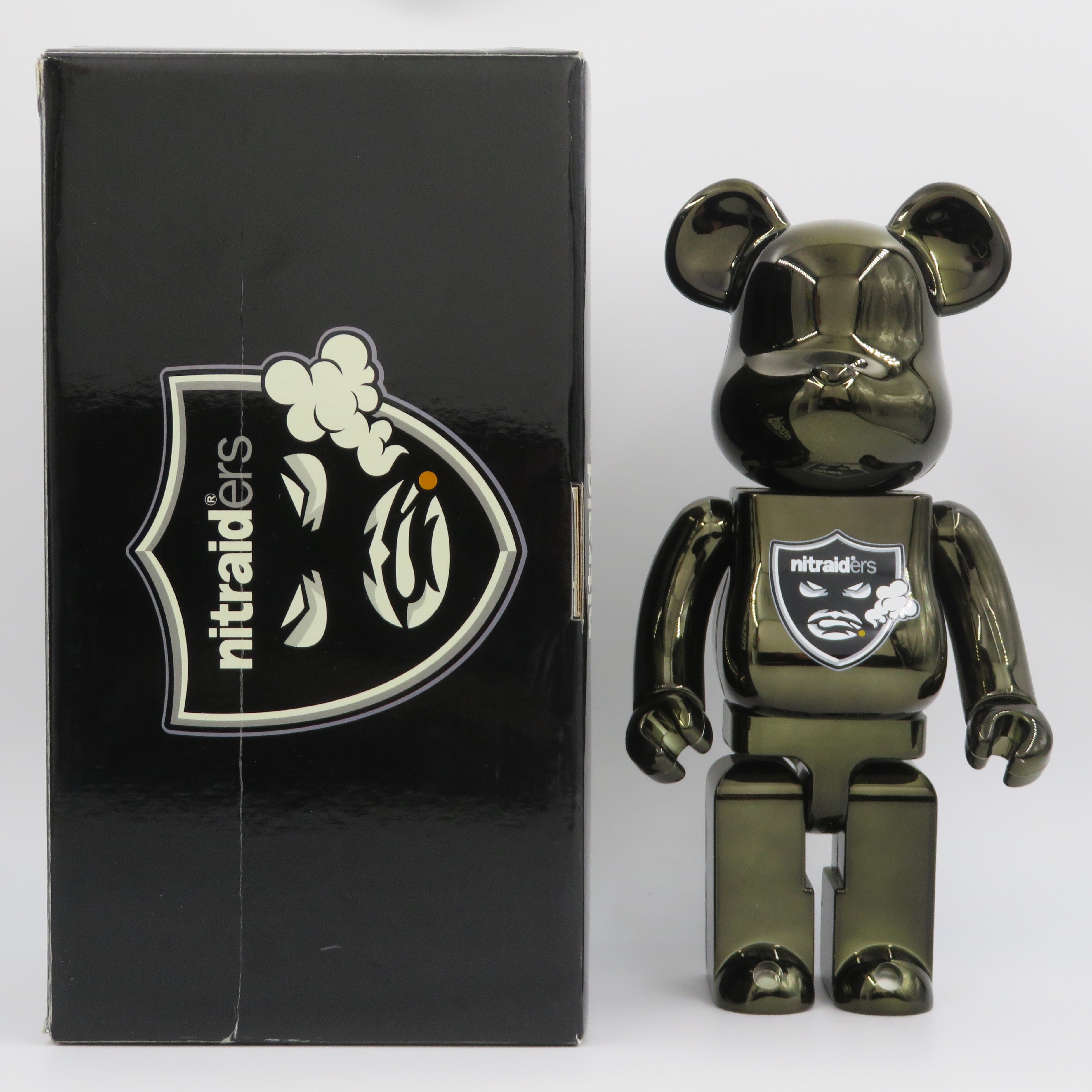 BEARBRICK Nitraiders Metallic 400% Figure - Medicom Toy (2007) Be@rbrick Designer Art Toy