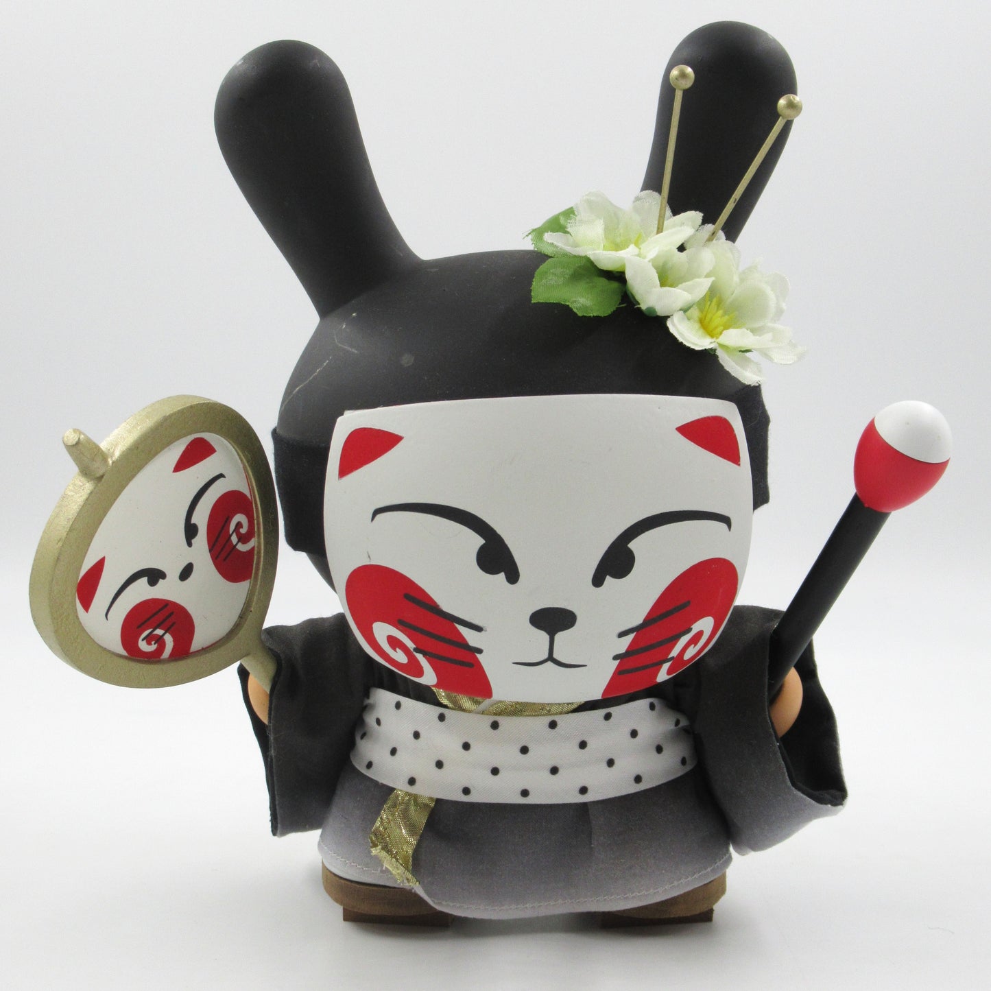 HUCK GEE Gold Life "Kitsune" Dunny -Kidrobot Artist Signed (2012) Designer Art Toy