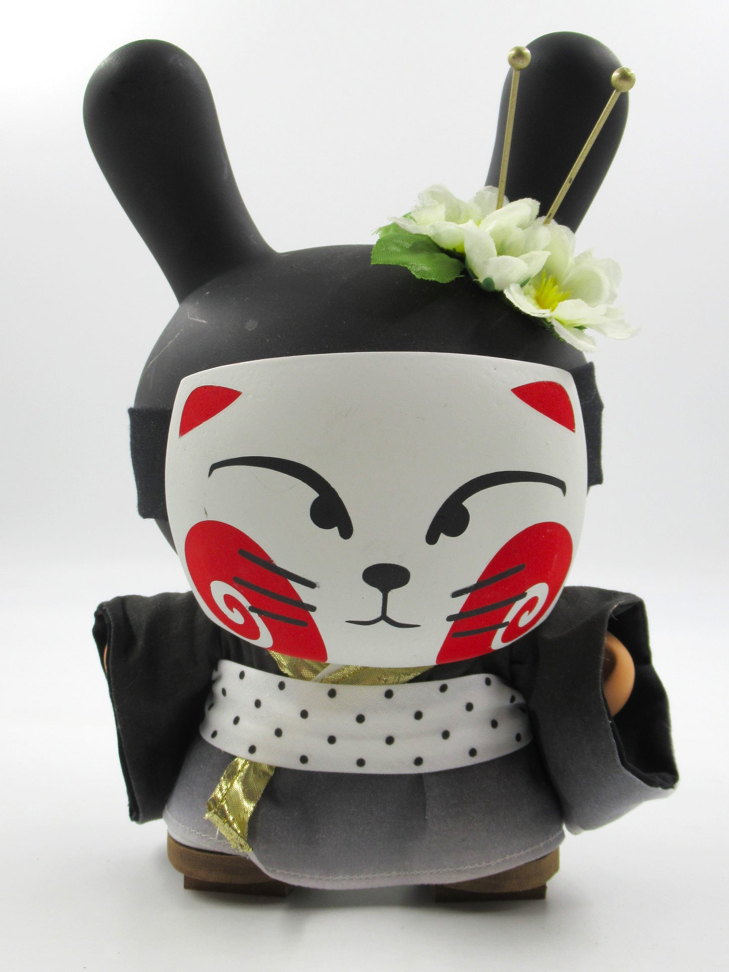 HUCK GEE Gold Life "Kitsune" Dunny -Kidrobot Artist Signed (2012) Designer Art Toy