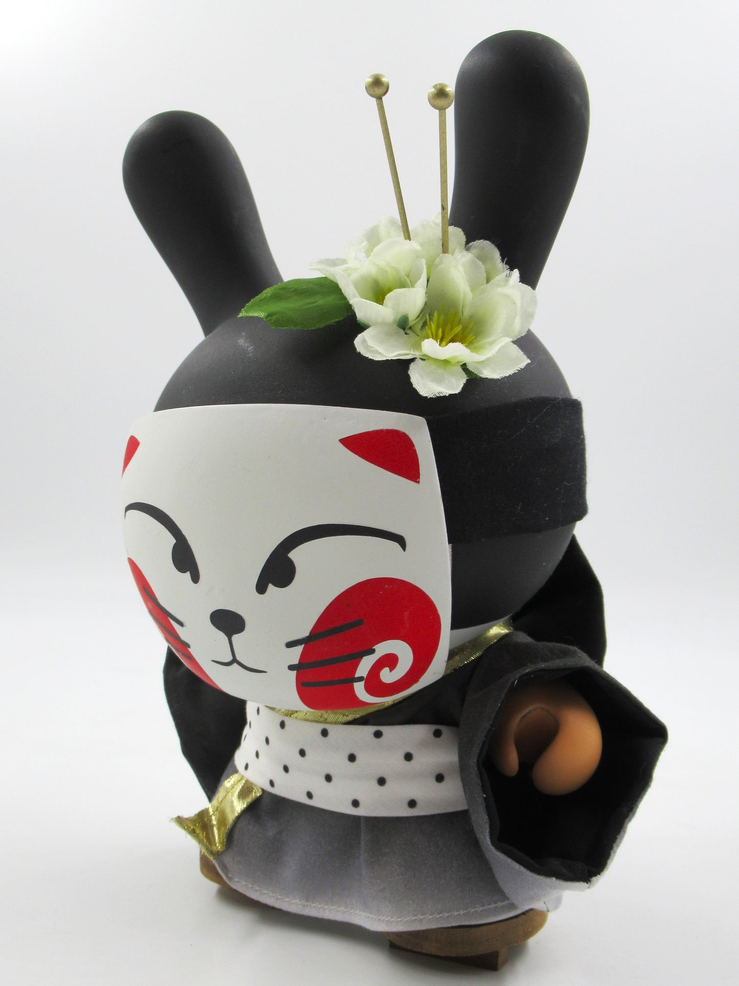 HUCK GEE Gold Life "Kitsune" Dunny -Kidrobot Artist Signed (2012) Designer Art Toy