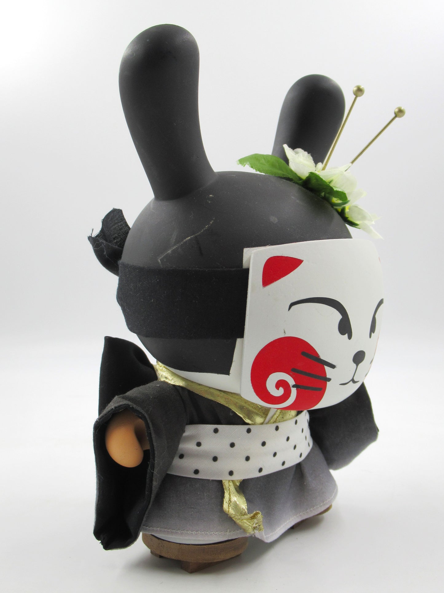 HUCK GEE Gold Life "Kitsune" Dunny -Kidrobot Artist Signed (2012) Designer Art Toy