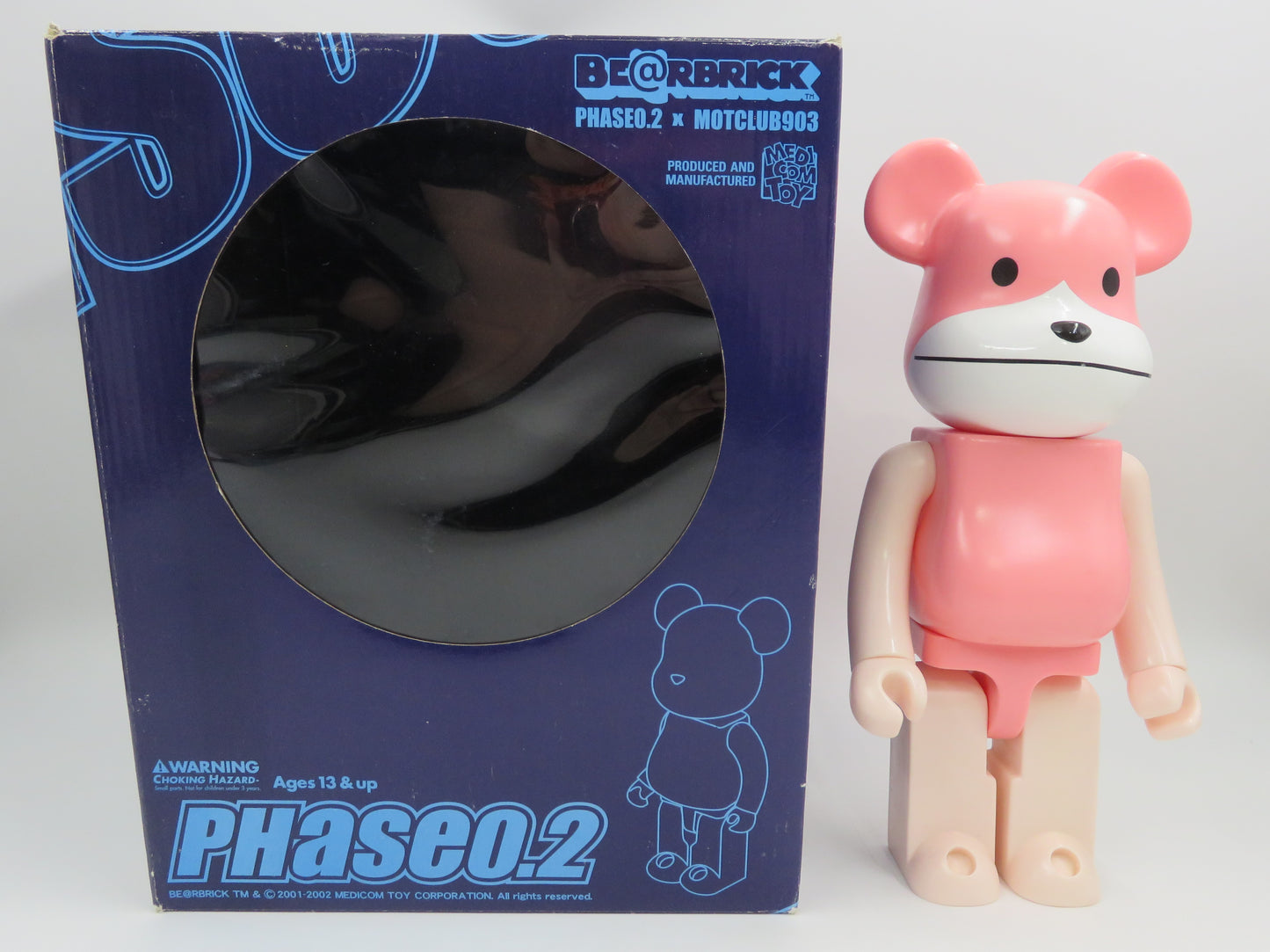 BEARBRICK Phase0.2 x Motclub903 400% & 100% Figure Set - Medicom Toy (2002) Be@rbrick Designer Art Toy