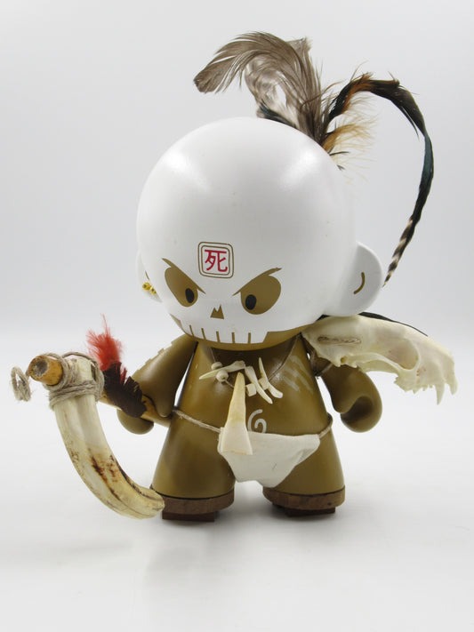 HUCK GEE Skull Hunter 8" Munny - Kidrobot (2008) Artist Signed Designer Art Toy