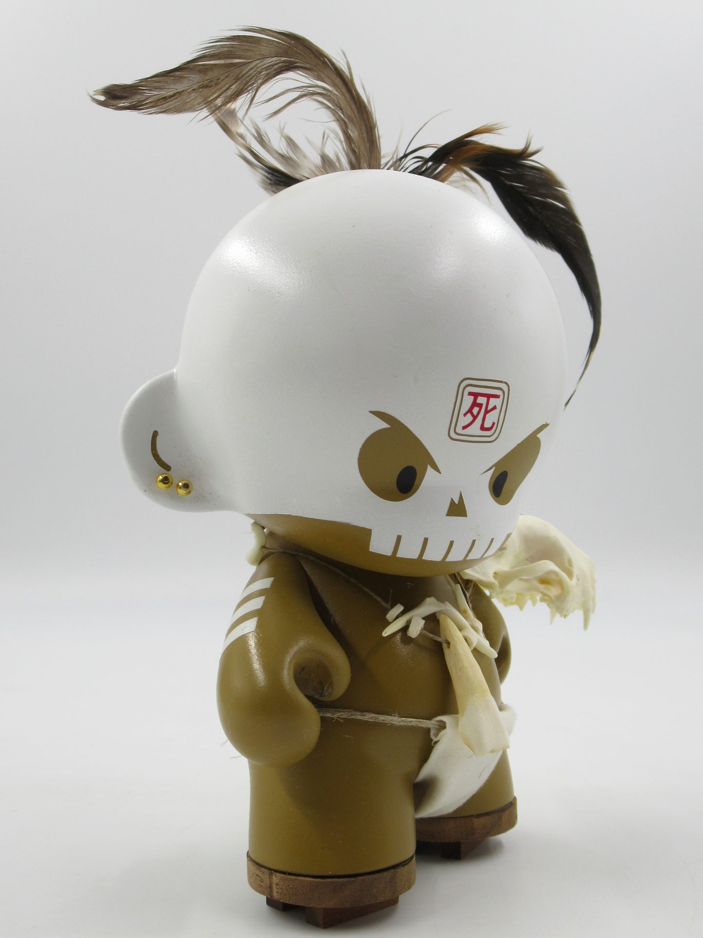 HUCK GEE Skull Hunter 8" Munny - Kidrobot (2008) Artist Signed Designer Art Toy