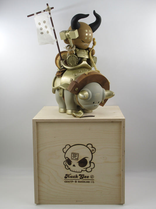 HUCK GEE Minosu & The Golden Bull RARE - Kidrobot (2009) Artist Signed Designer Art Toy