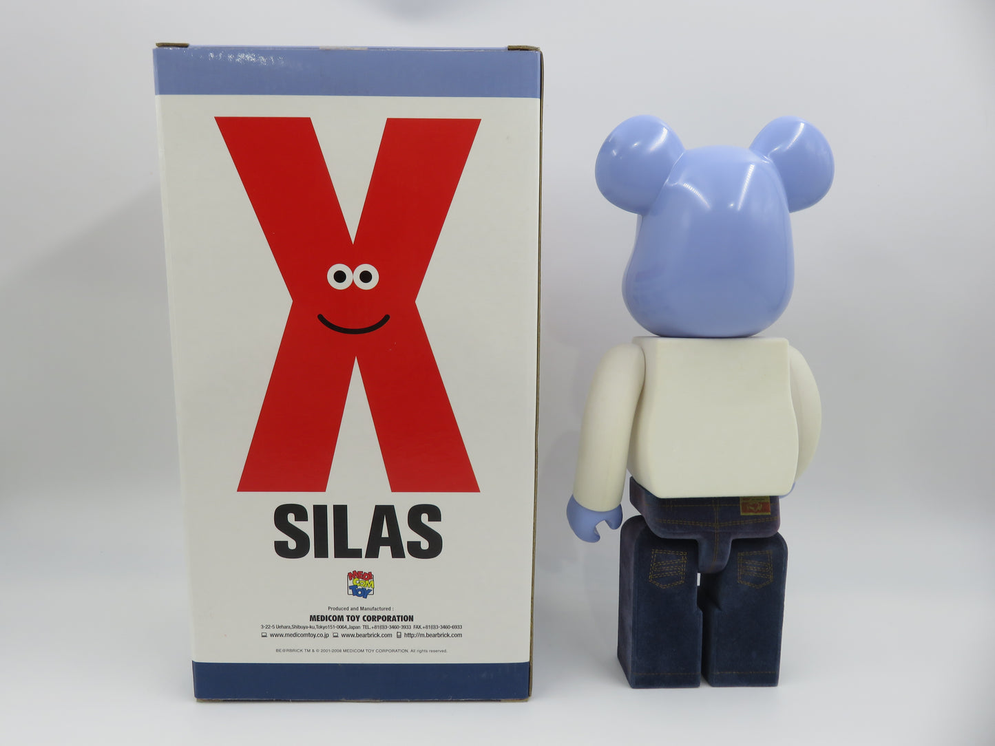 BEARBRICK Silas X 400% - Medicom Toy (2008) Be@rbrick Flocked Art Toy