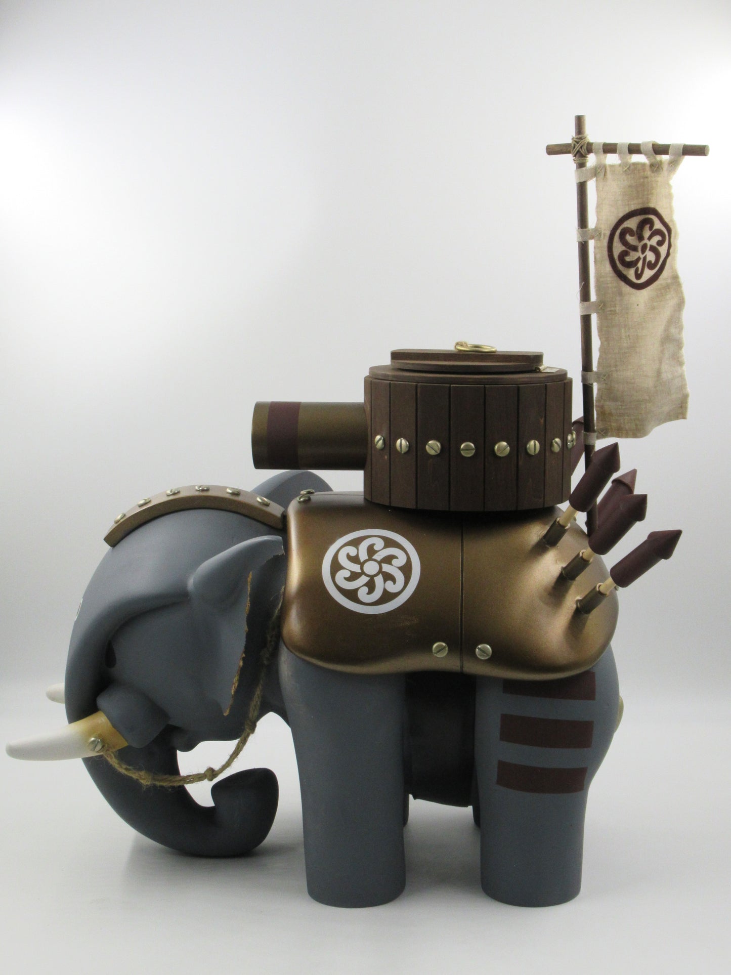 HUCK GEE Elephant & Rider - Kidrobot Artist Signed (2012) Designer Art Toy