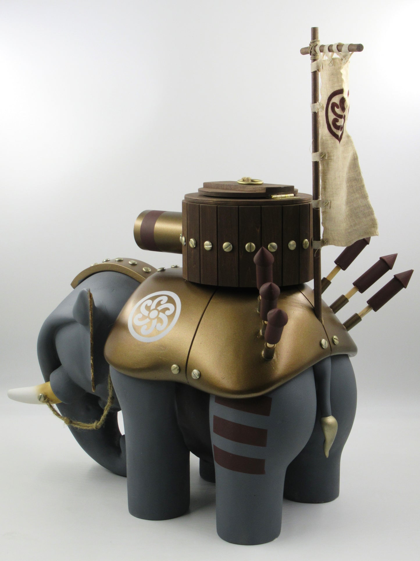 HUCK GEE Elephant & Rider - Kidrobot Artist Signed (2012) Designer Art Toy