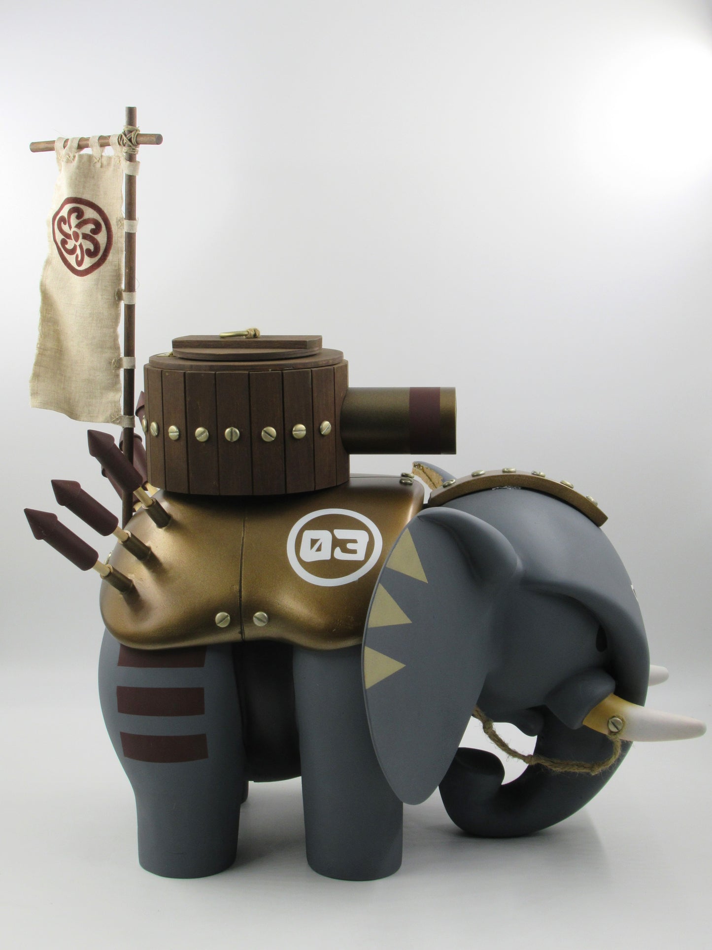 HUCK GEE Elephant & Rider - Kidrobot Artist Signed (2012) Designer Art Toy