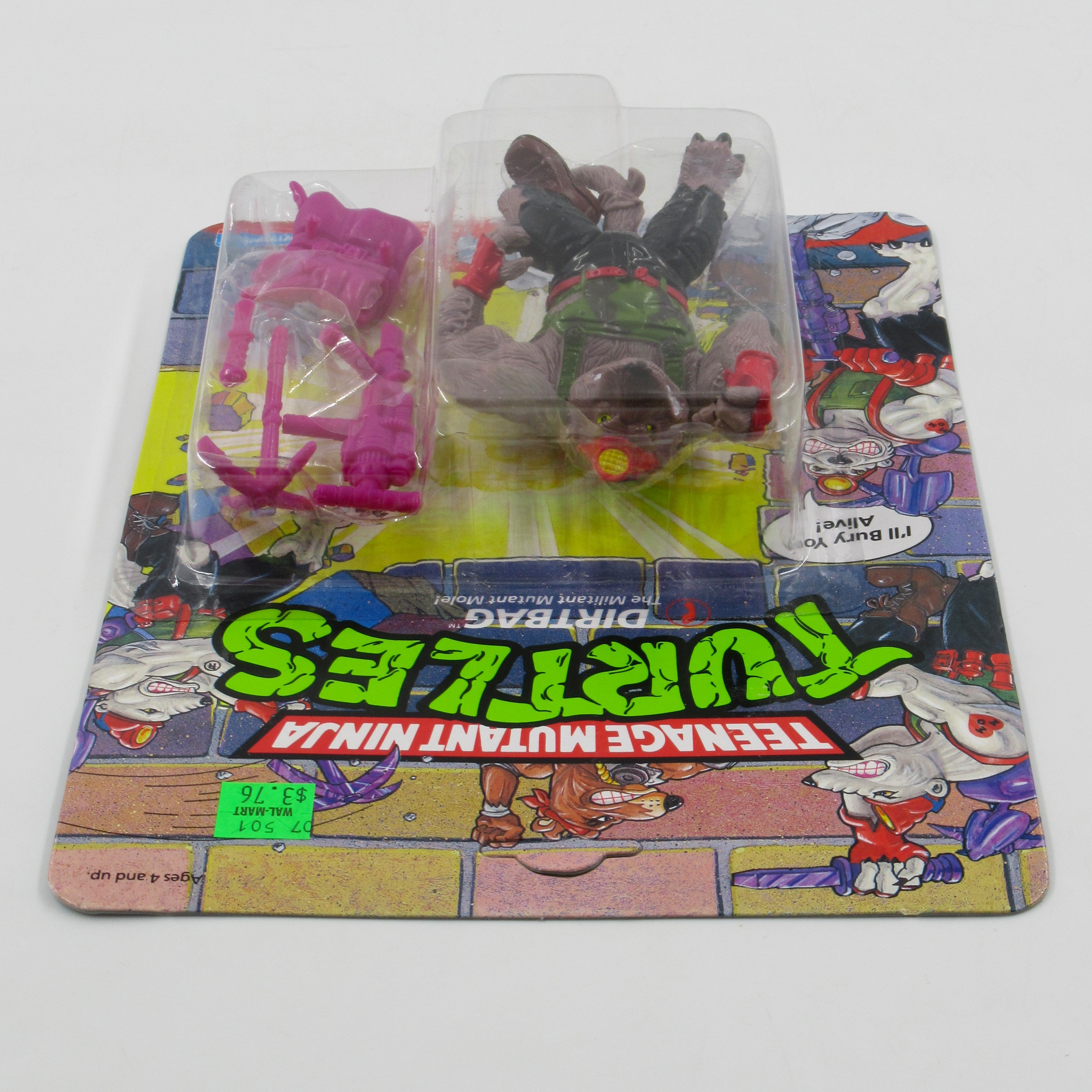 Teenage Mutant Ninja Turtles Dirtbag 4.5" Figure TMNTs - Playmates (1991)