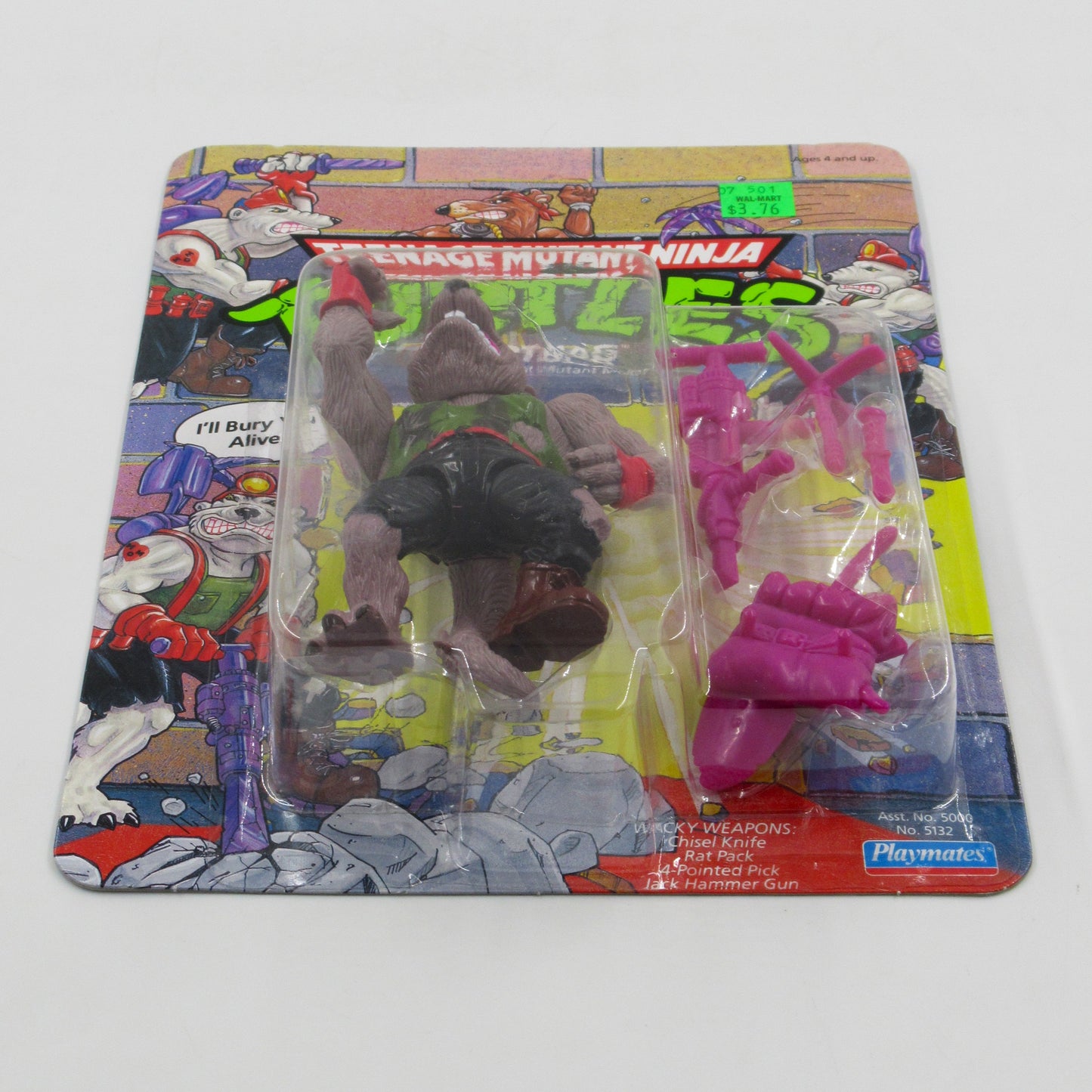 TMNT Dirtbag 4.5" Figure Teenage Mutant Ninja Turtles - Playmates (1991)