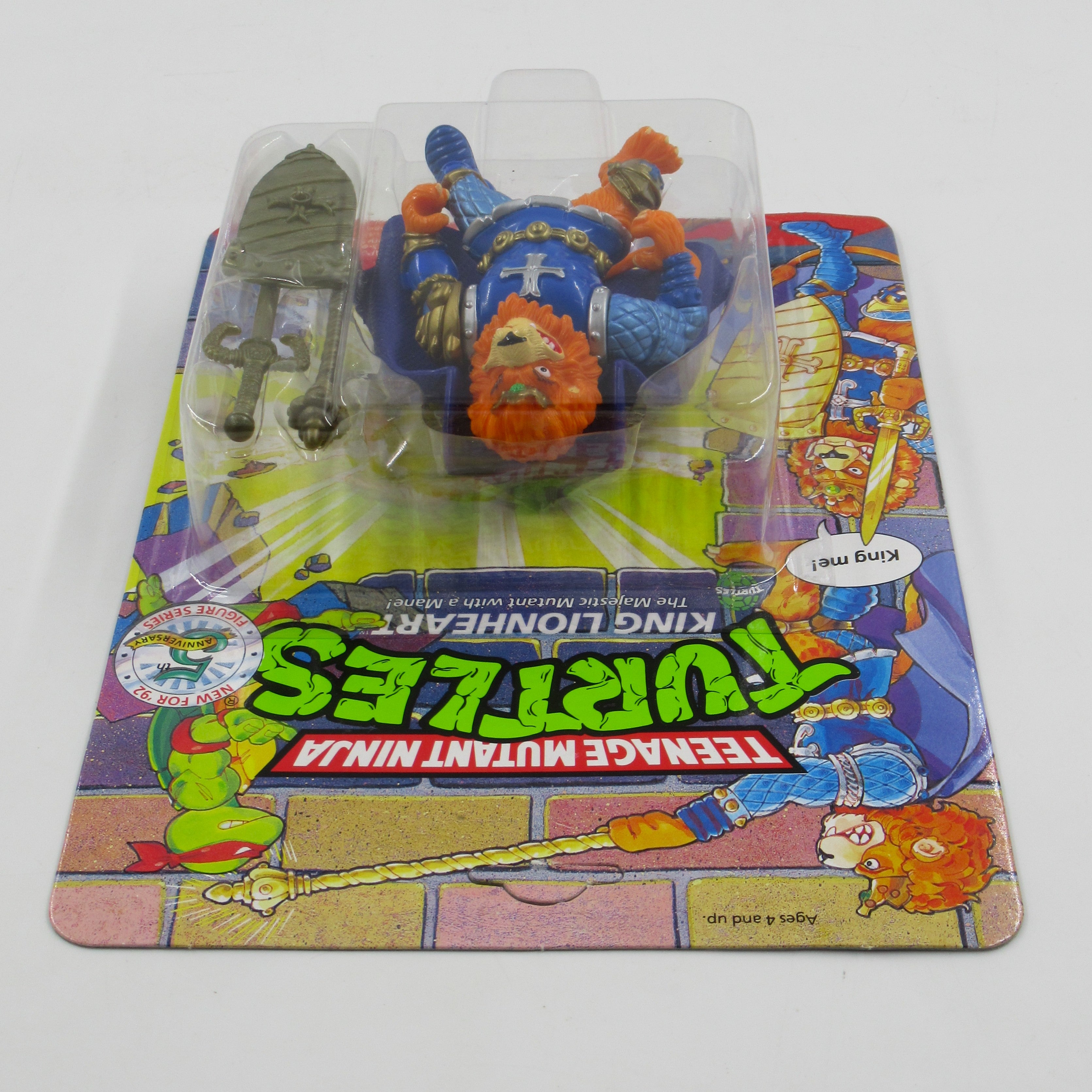Teenage Mutant Ninja Turtles King Lionheart 4.5" Figure TMNTs - Playmates (1991)
