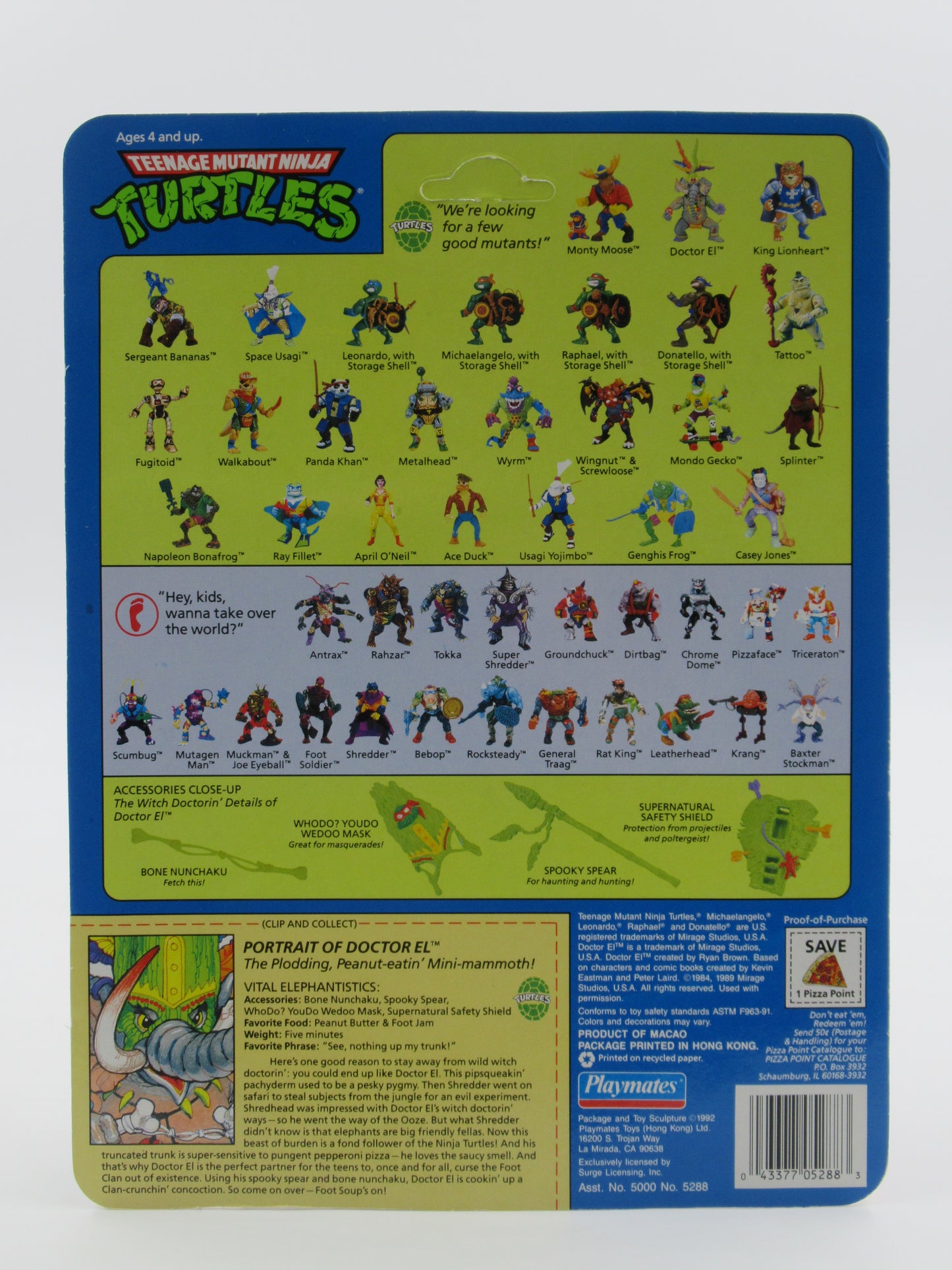 TMNT Doctor El 4.5" Figure Teenage Mutant Ninja Turtles - Playmates (1992)