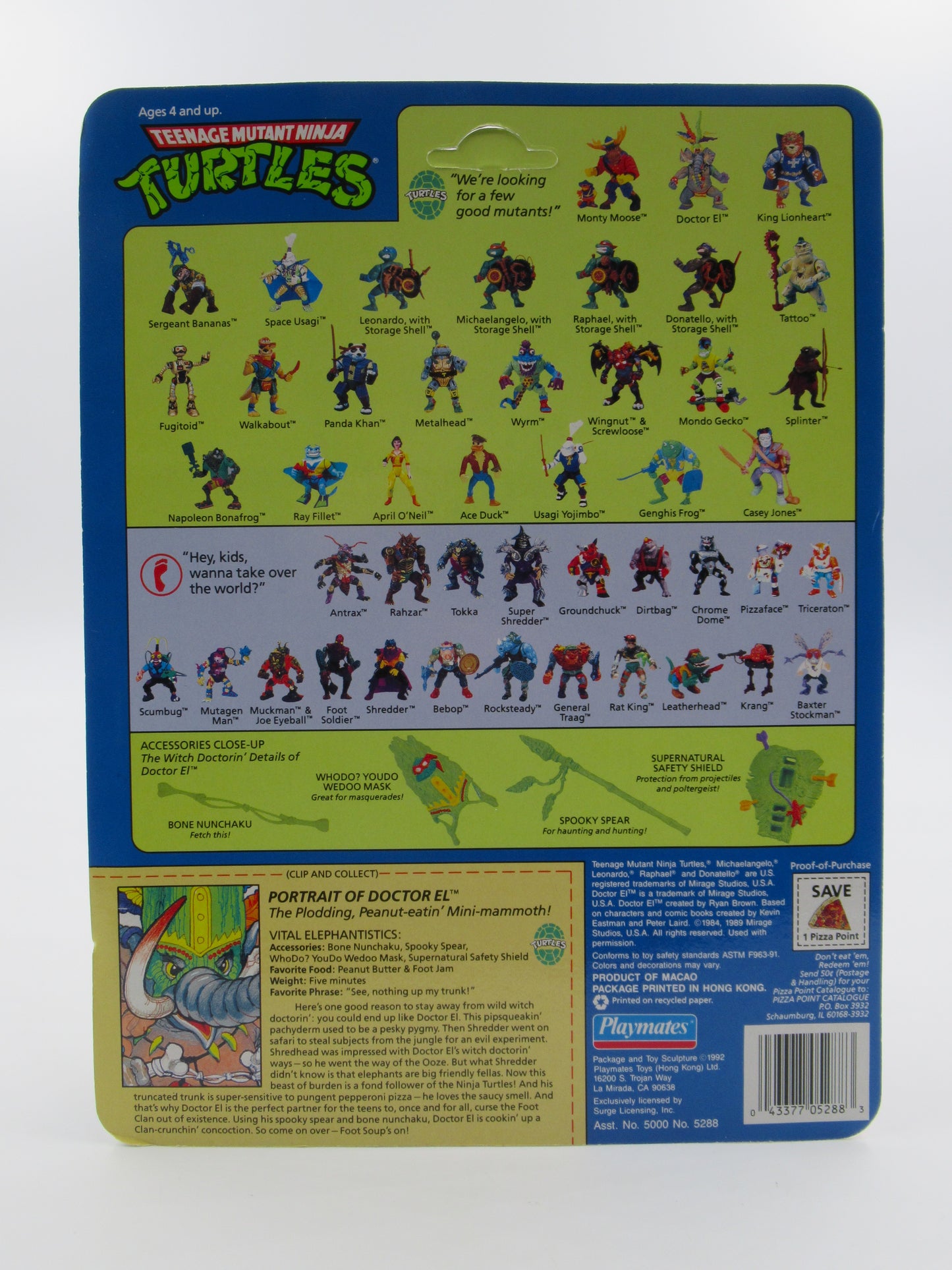 TMNT Doctor El 4.5" Figure Teenage Mutant Ninja Turtles - Playmates (1992)