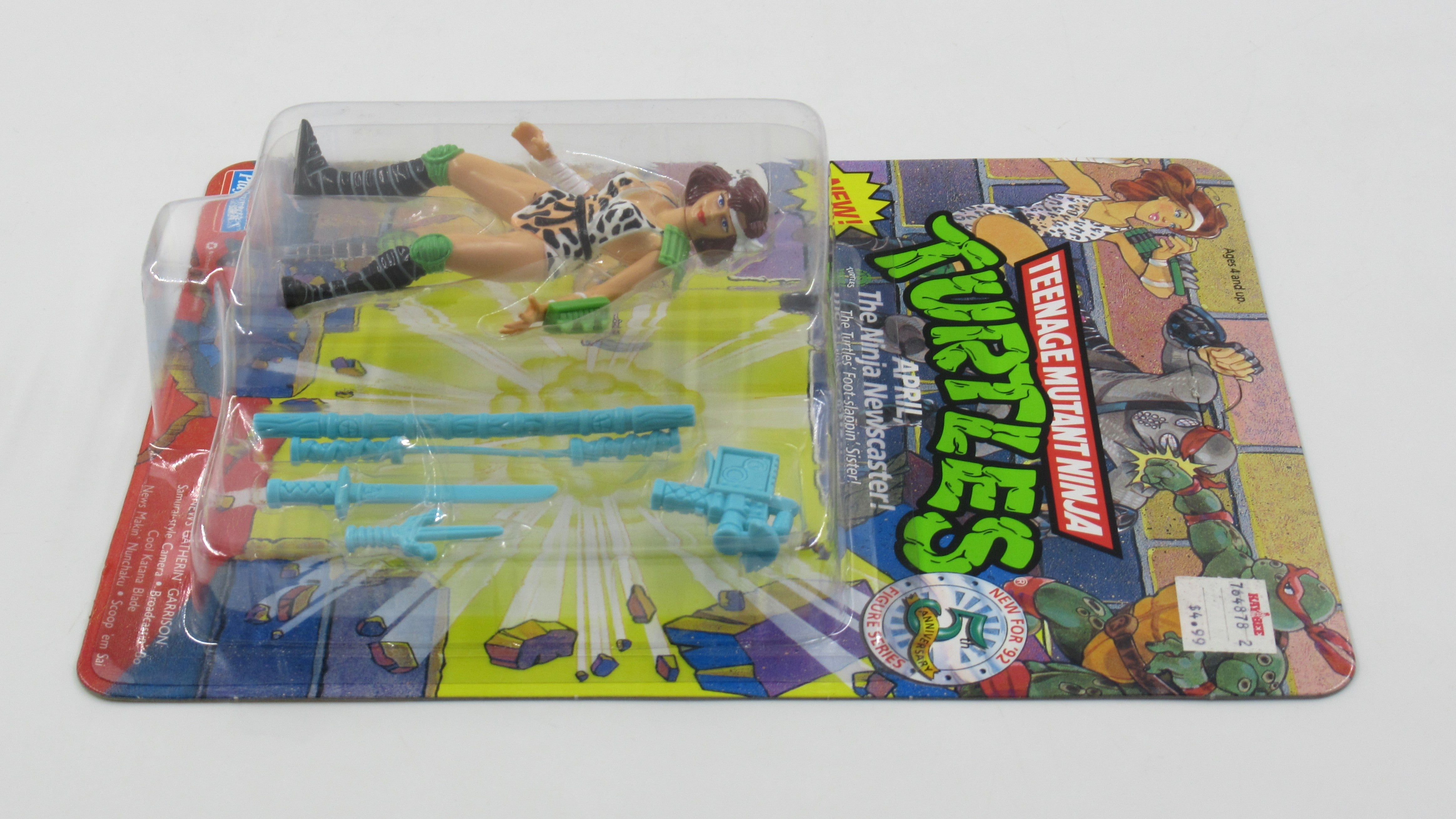 Teenage Mutant Ninja Turtles April O'Neil 5th Anniversary Set of 3 Figures TMNTs - Playmates (1992)