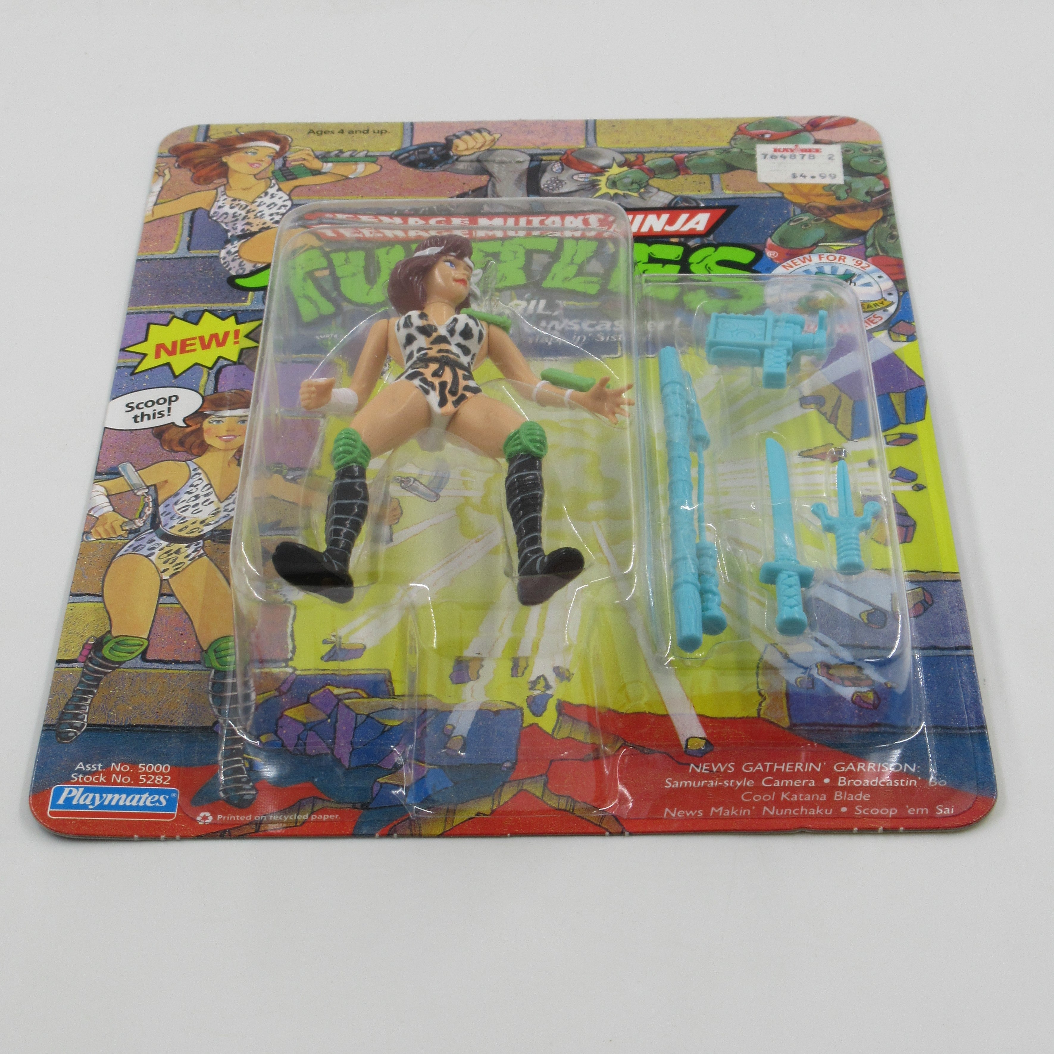 Teenage Mutant Ninja Turtles April O'Neil 5th Anniversary Set of 3 Figures TMNTs - Playmates (1992)