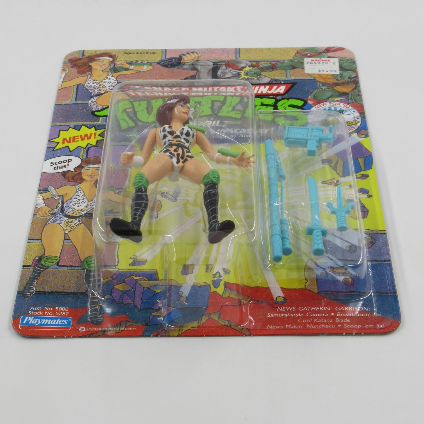 TMNT April O'Neil 5th Anniversary Set of 3 Figures Teenage Mutant Ninja Turtles - Playmates (1992)