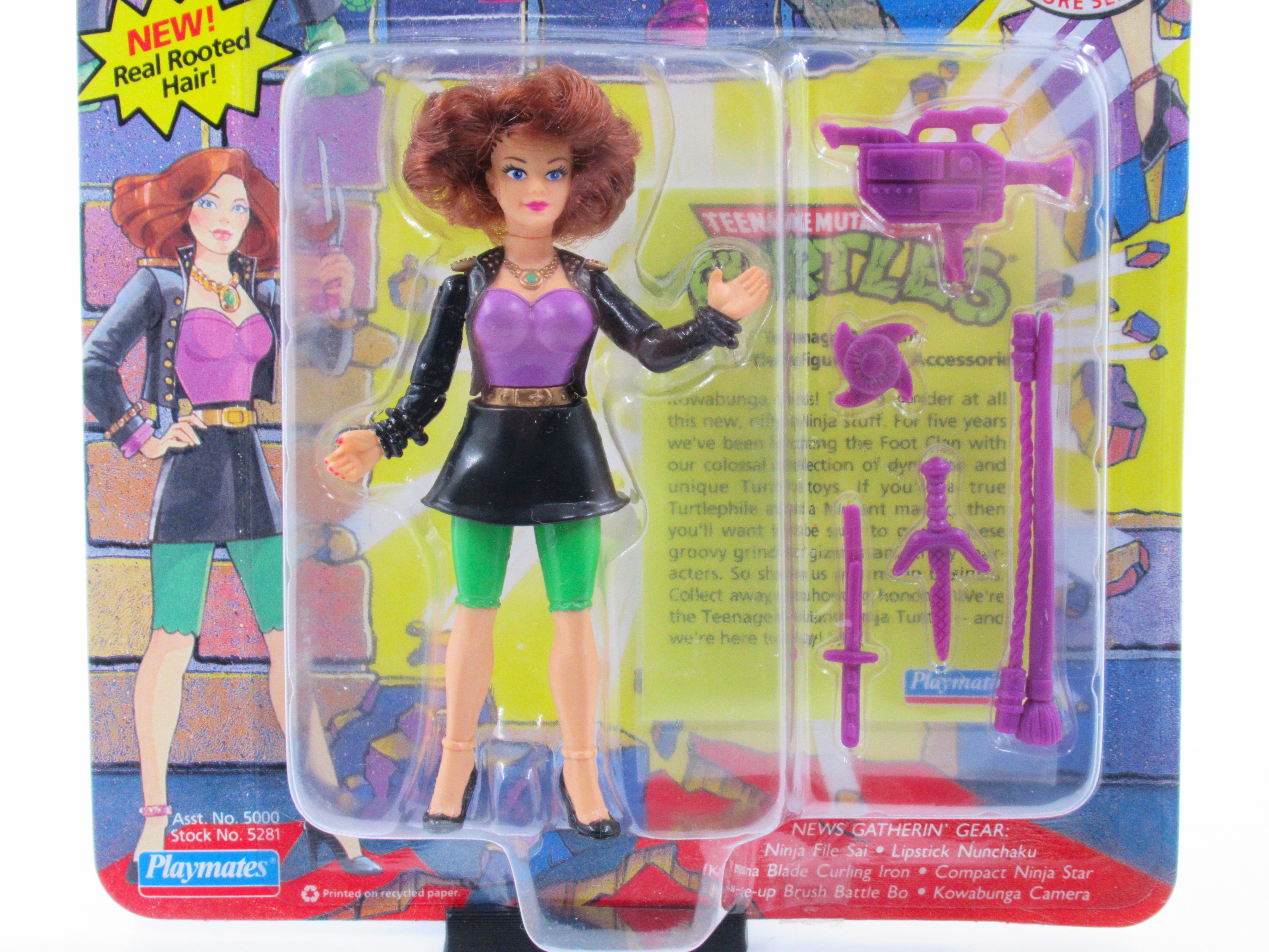 Teenage Mutant Ninja Turtles April O'Neil 5th Anniversary Set of 3 Figures TMNTs - Playmates (1992)