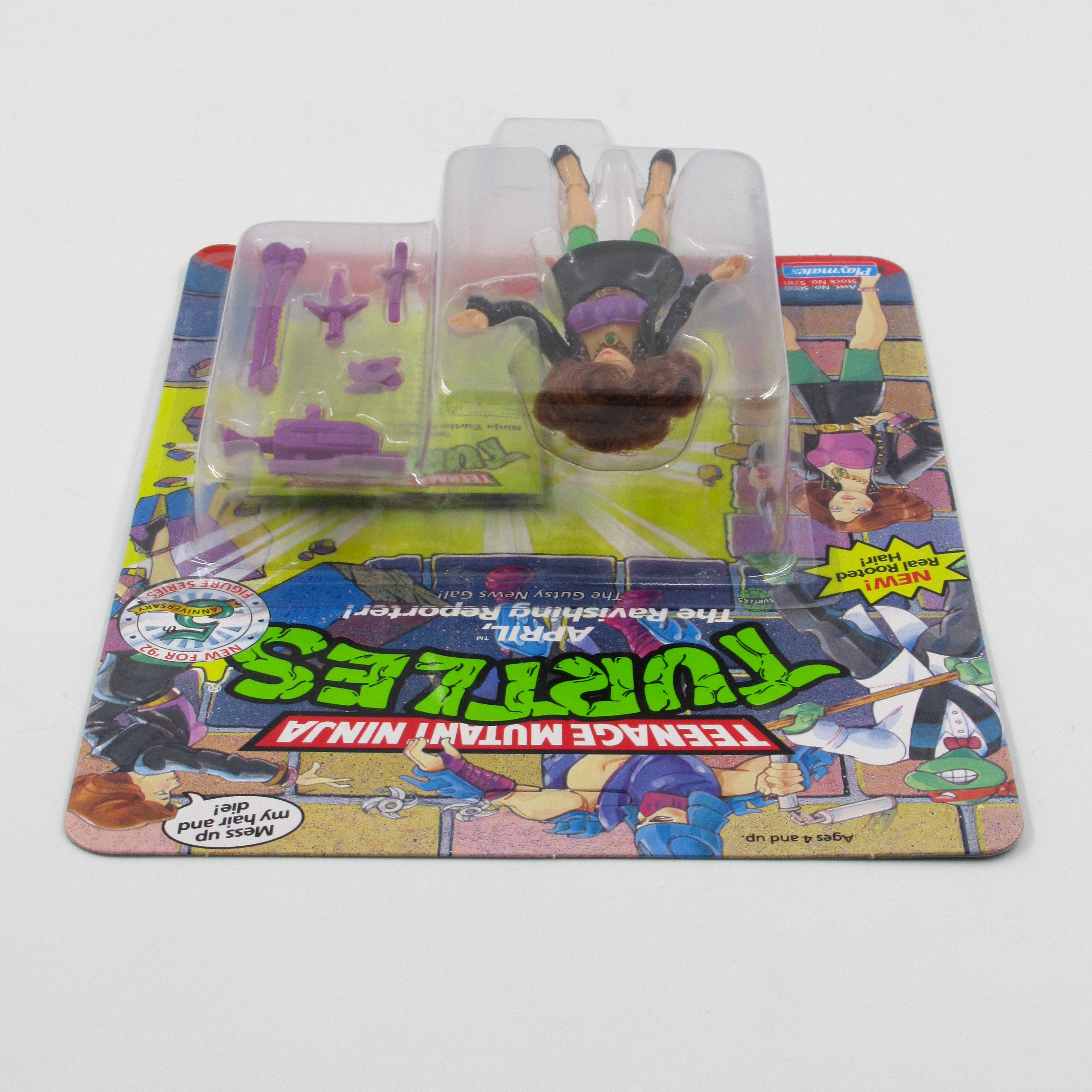 Teenage Mutant Ninja Turtles April O'Neil 5th Anniversary Set of 3 Figures TMNTs - Playmates (1992)