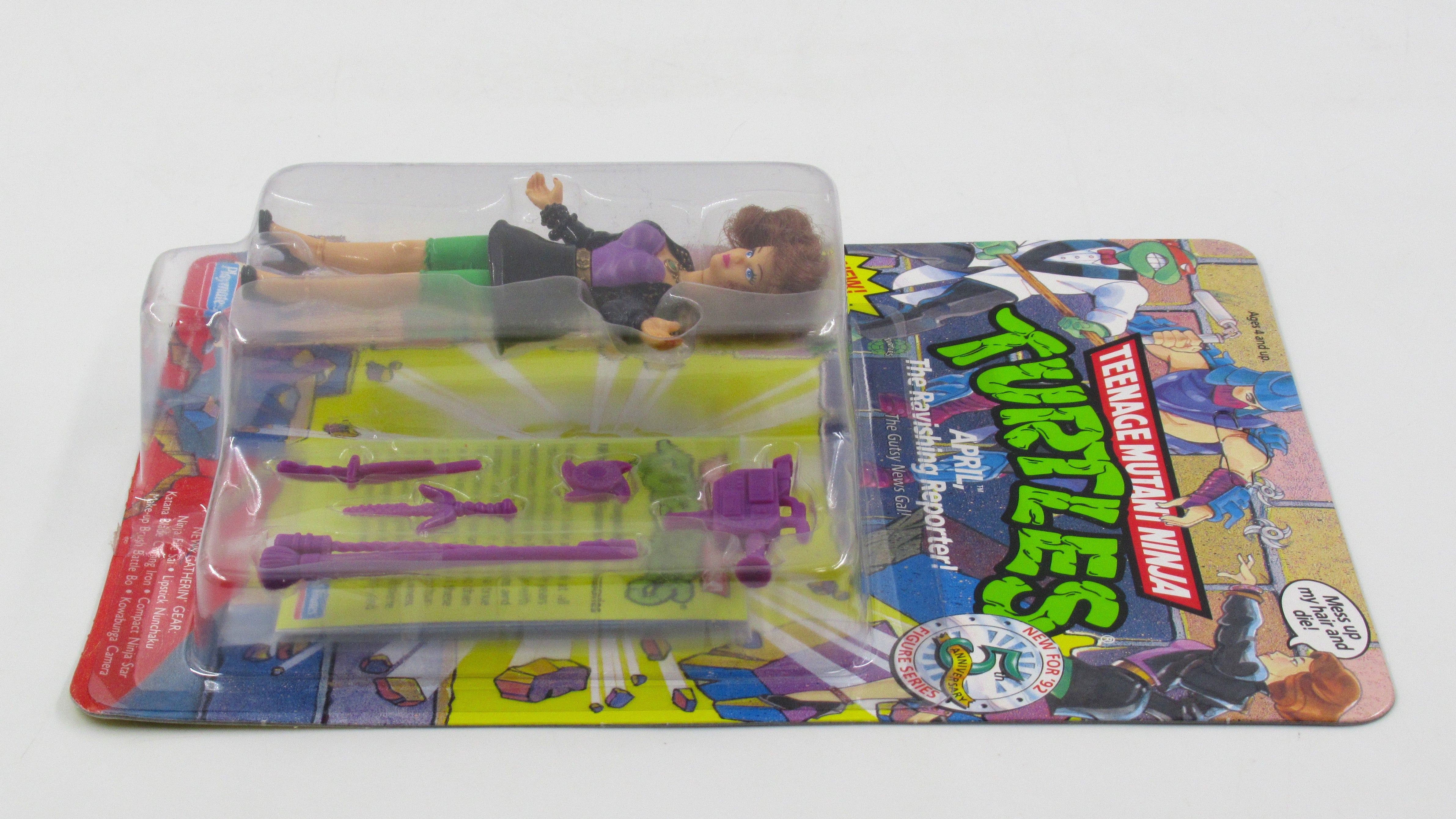 Teenage Mutant Ninja Turtles April O'Neil 5th Anniversary Set of 3 Figures TMNTs - Playmates (1992)