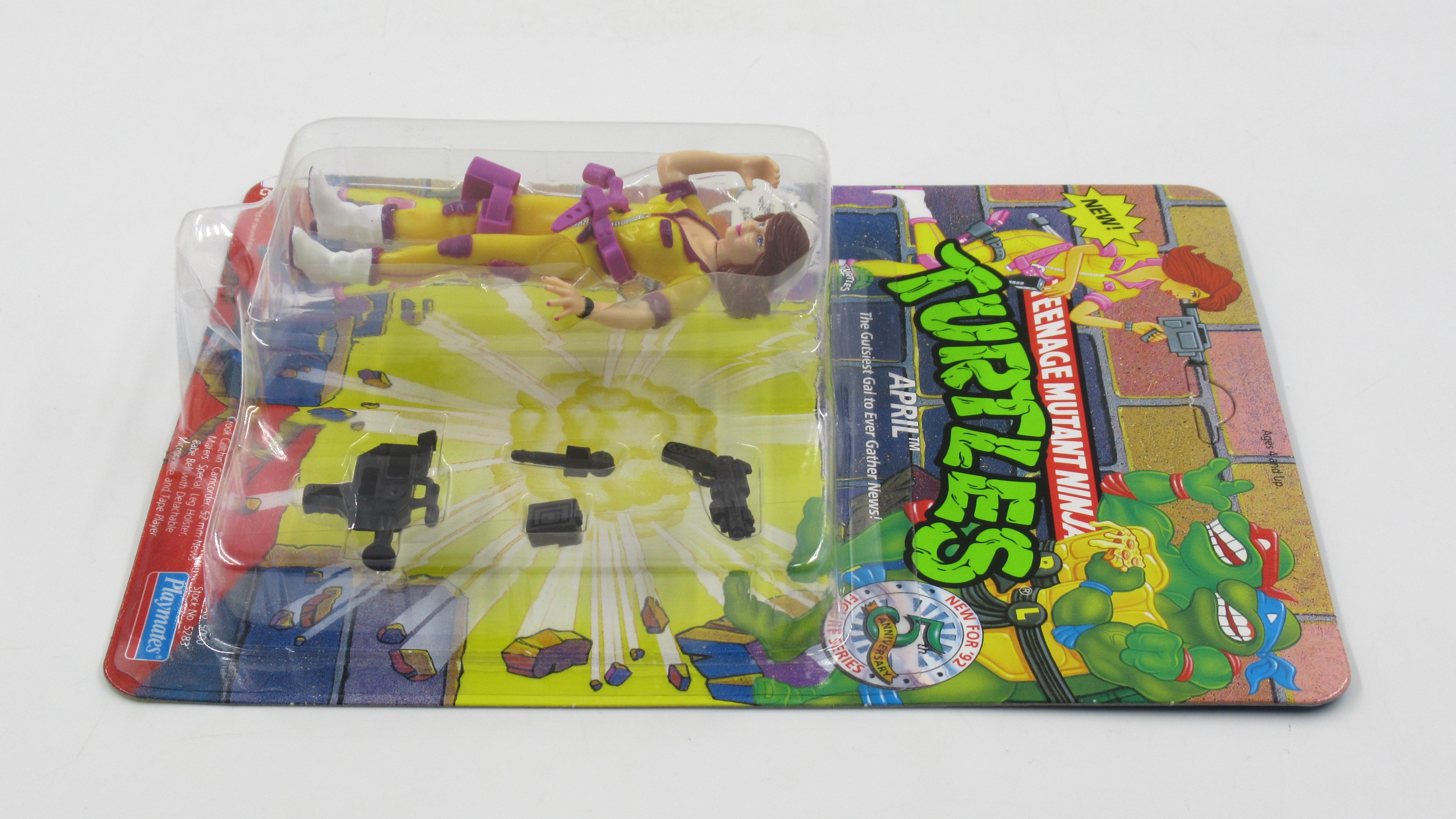 Teenage Mutant Ninja Turtles April O'Neil 5th Anniversary Set of 3 Figures TMNTs - Playmates (1992)