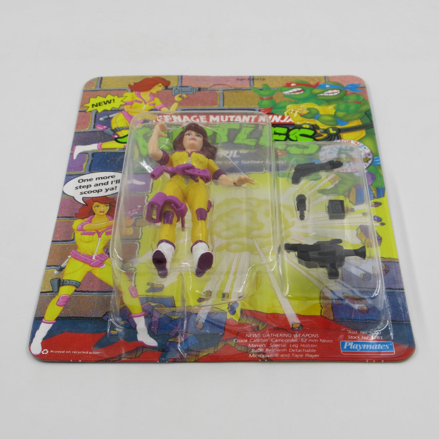 TMNT April O'Neil 5th Anniversary Set of 3 Figures Teenage Mutant Ninja Turtles - Playmates (1992)