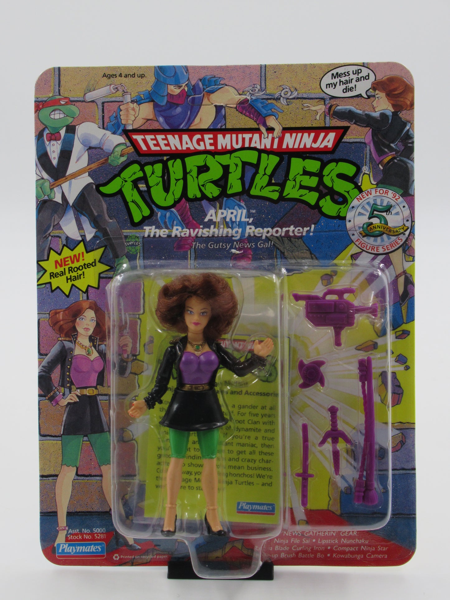 TMNT April the Ravishing Reporter Lot of 3 Figures Teenage Mutant Ninja Turtles - Playmates (1992)