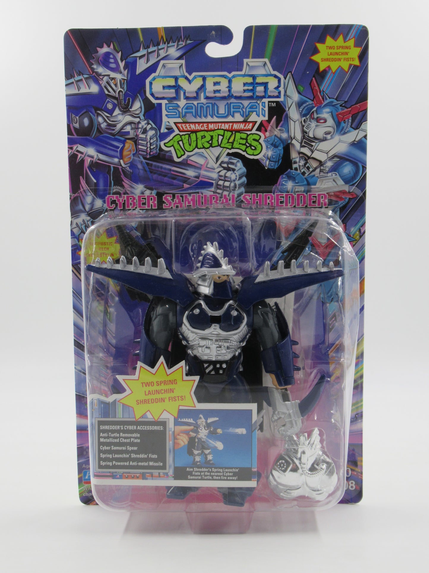 TMNT Cyber Samurai Shredder (Black Weapons) 5.5" Figure Teenage Mutant Ninja Turtles - Playmates (1994)