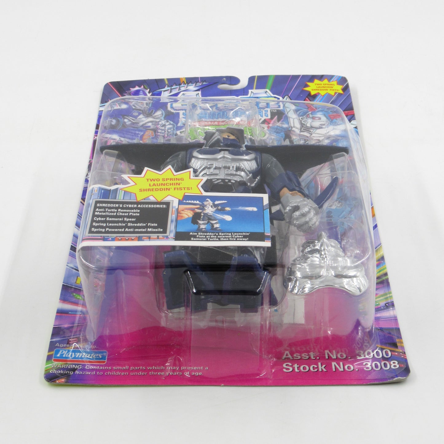 TMNT Cyber Samurai Shredder (Black Weapons) 5.5" Figure Teenage Mutant Ninja Turtles - Playmates (1994)