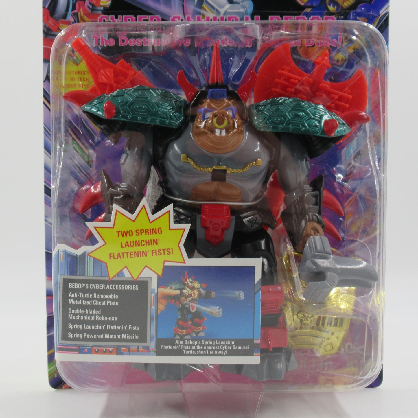 TMNT Cyber Samurai Bebop 5.5" Figure Teenage Mutant Ninja Turtles - Playmates (1994)