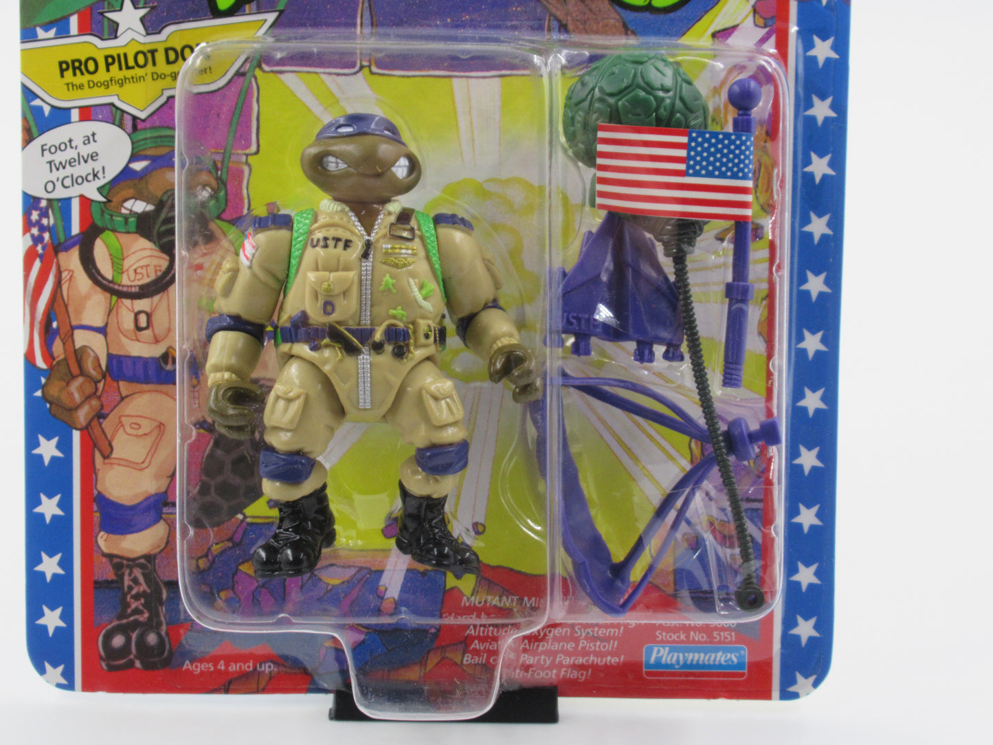 TMNT Pro Pilot Don Mutant Military 4.5" Figure Teenage Mutant Ninja Turtles - Playmates (1991)