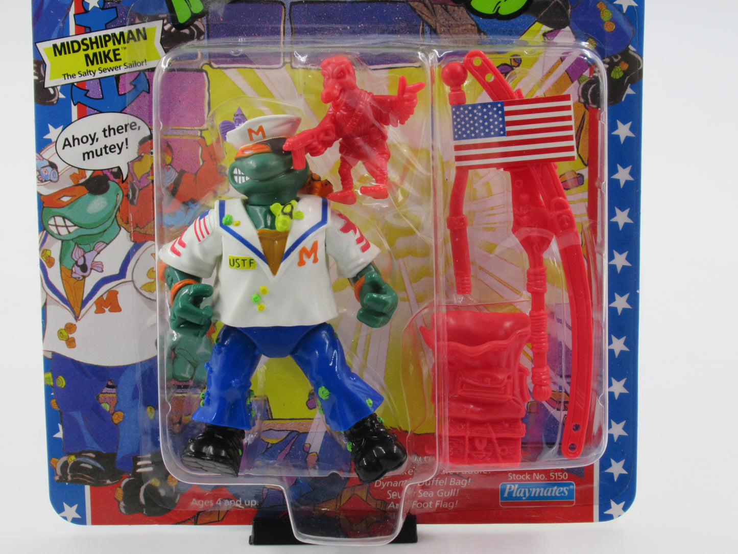 TMNT Midshipman Mike Mutant Military 4.5" Figure Teenage Mutant Ninja Turtles - Playmates (1991)