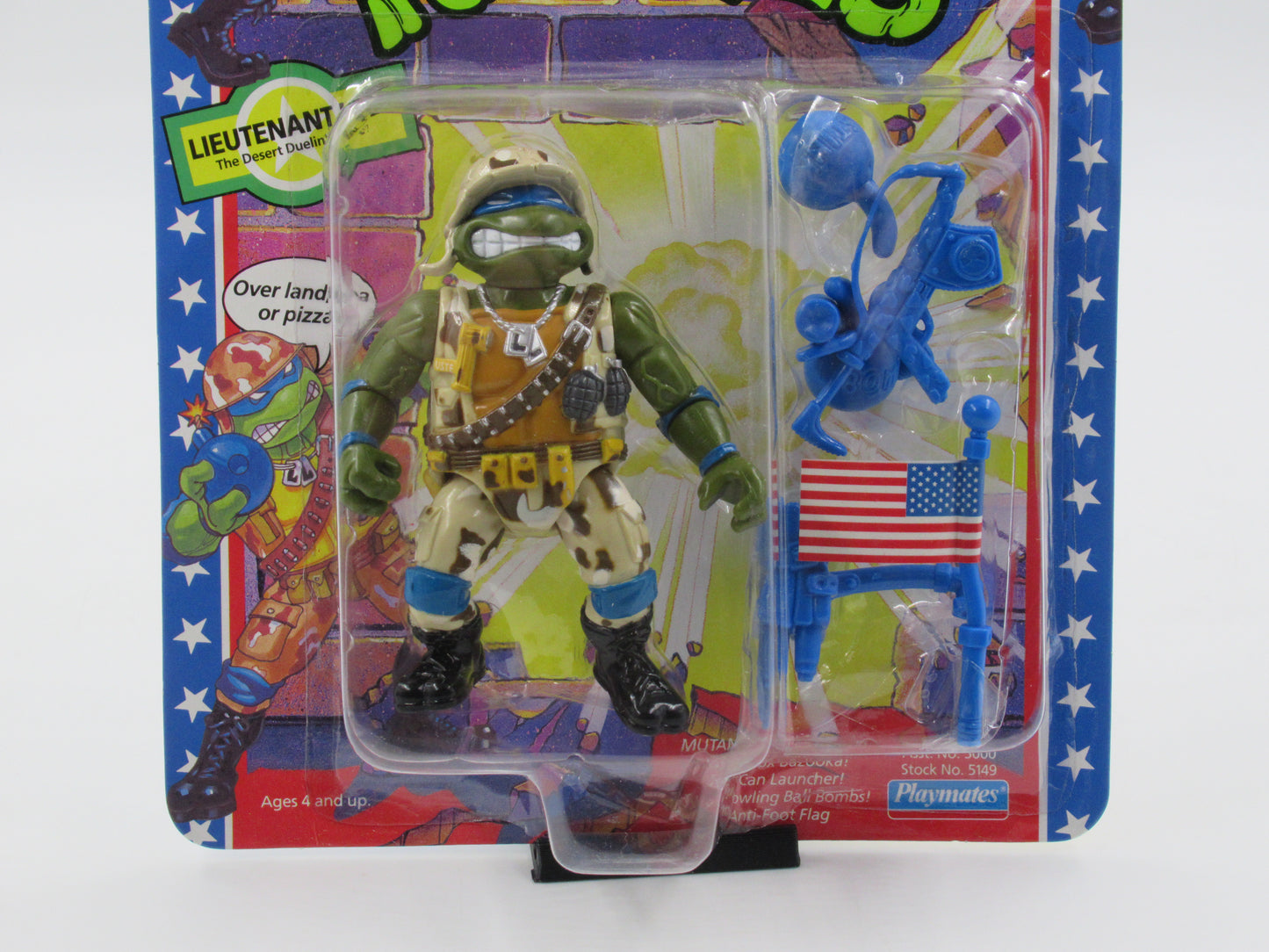 TMNT Lieutenant Leo Mutant Military 4.5" Figure Teenage Mutant Ninja Turtles - Playmates (1991)