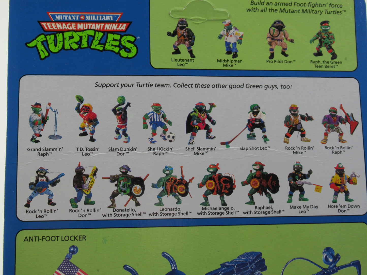 TMNT Lieutenant Leo Mutant Military 4.5" Figure Teenage Mutant Ninja Turtles - Playmates (1991)