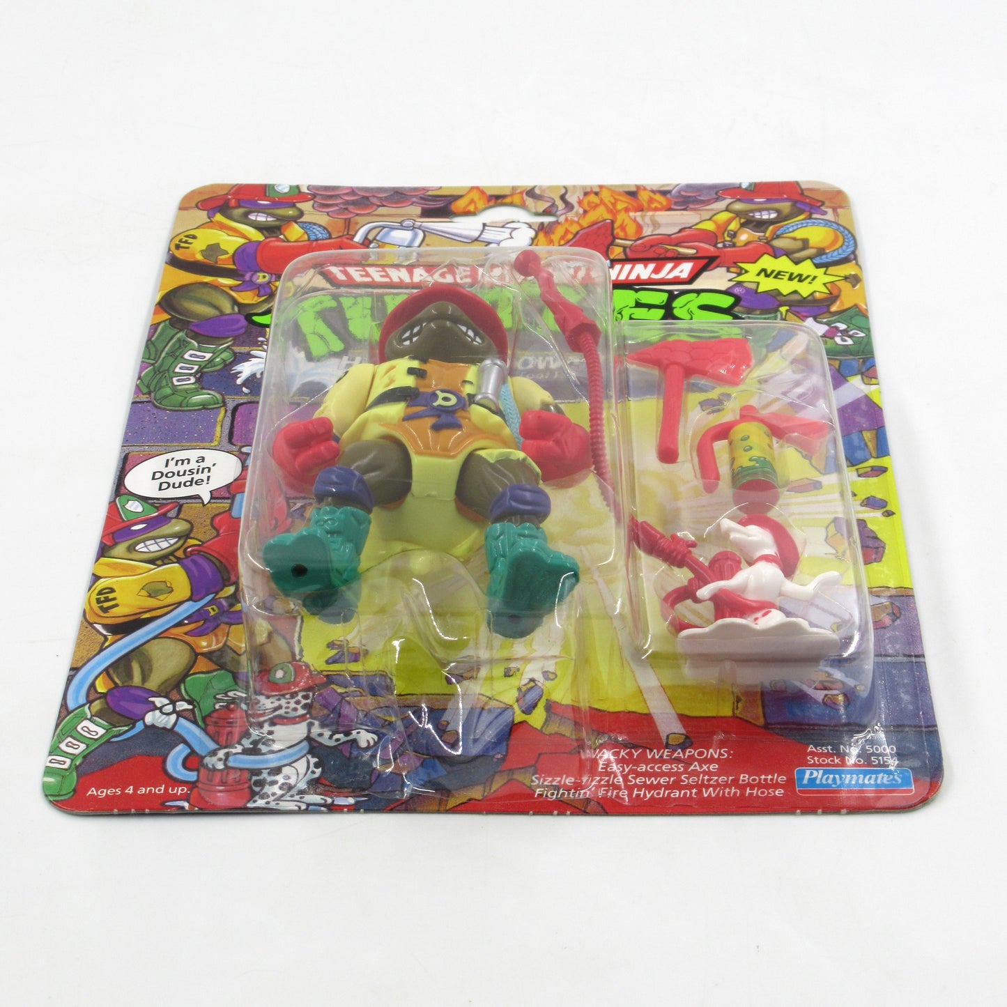 TMNT Hose 'Em Down Don 4.5" Figure Teenage Mutant Ninja Turtles - Playmates (1991)