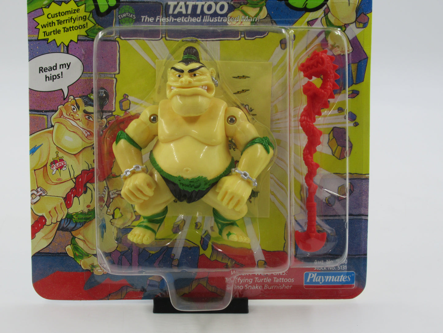 TMNT Tattoo 4.5" Figure Teenage Mutant Ninja Turtles - Playmates (1991)