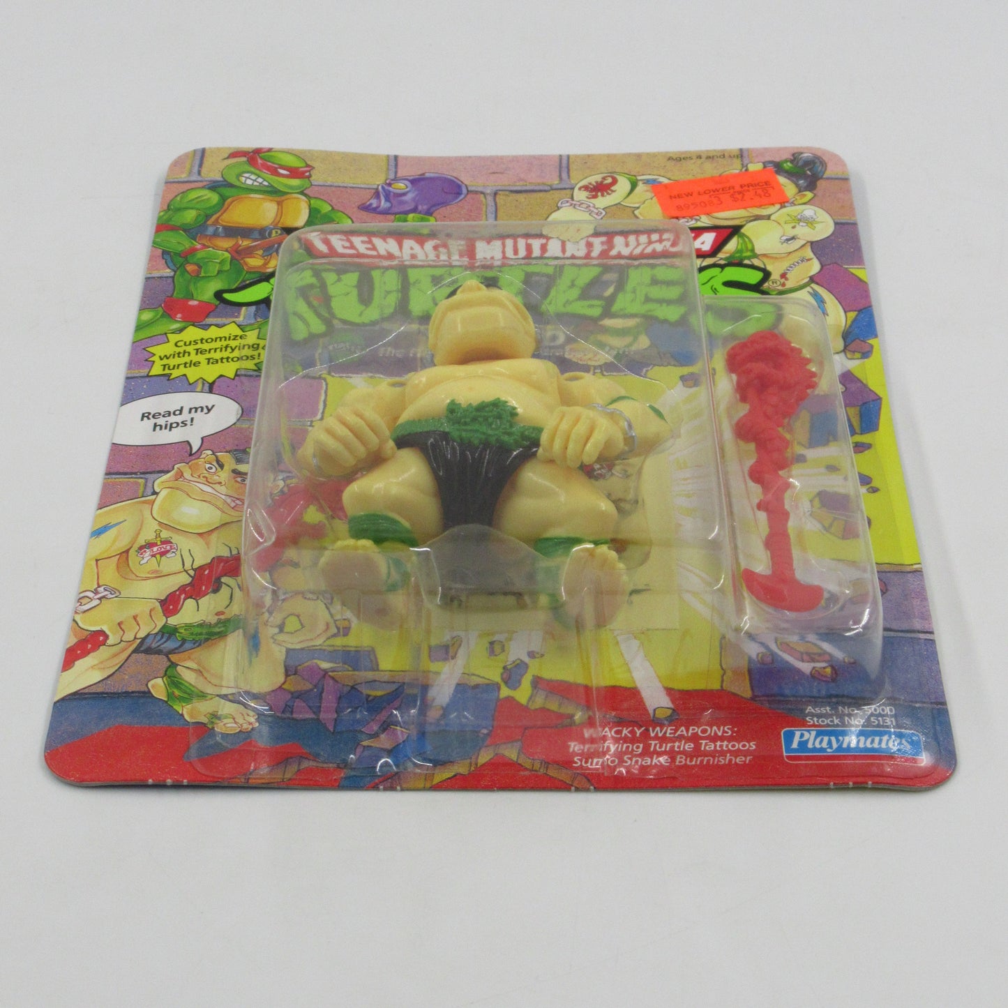 TMNT Tattoo 4.5" Figure Teenage Mutant Ninja Turtles - Playmates (1991)