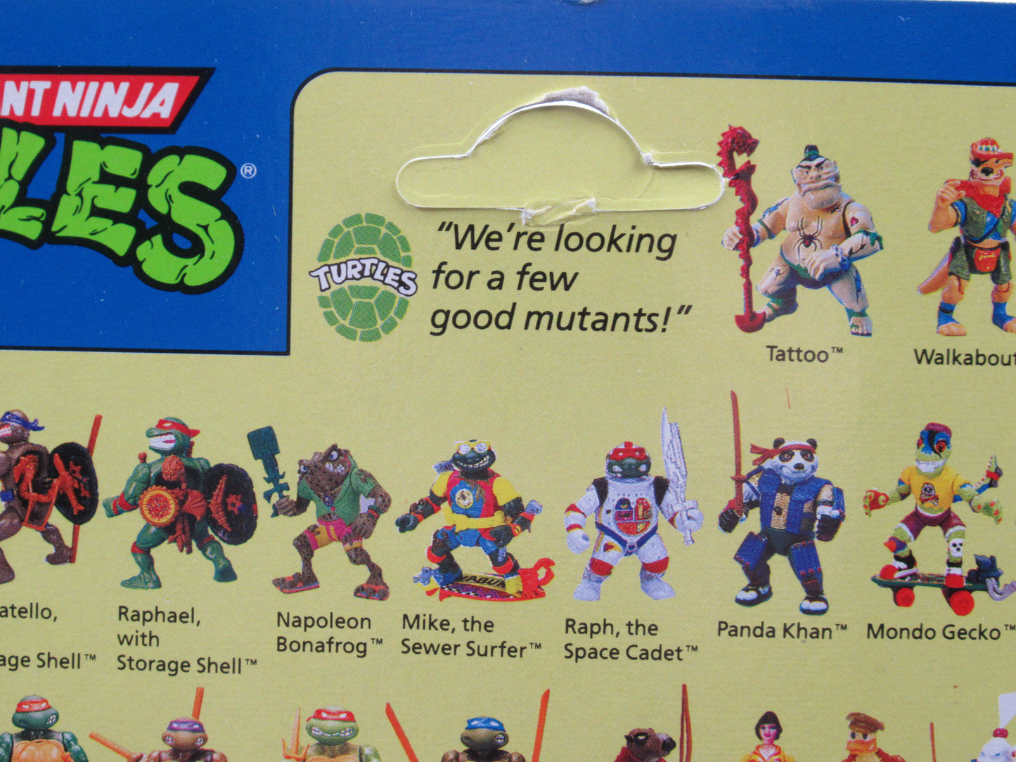 TMNT Tattoo 4.5" Figure Teenage Mutant Ninja Turtles - Playmates (1991)