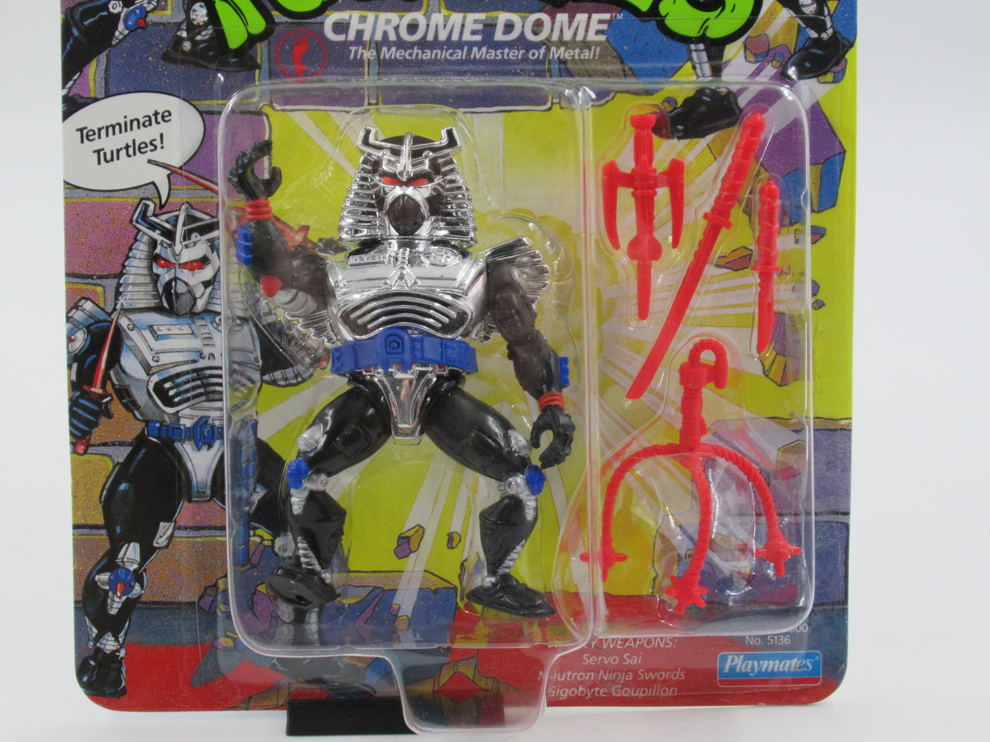 TMNT Chrome Dome 4.5" Figure Teenage Mutant Ninja Turtles - Playmates (1991)