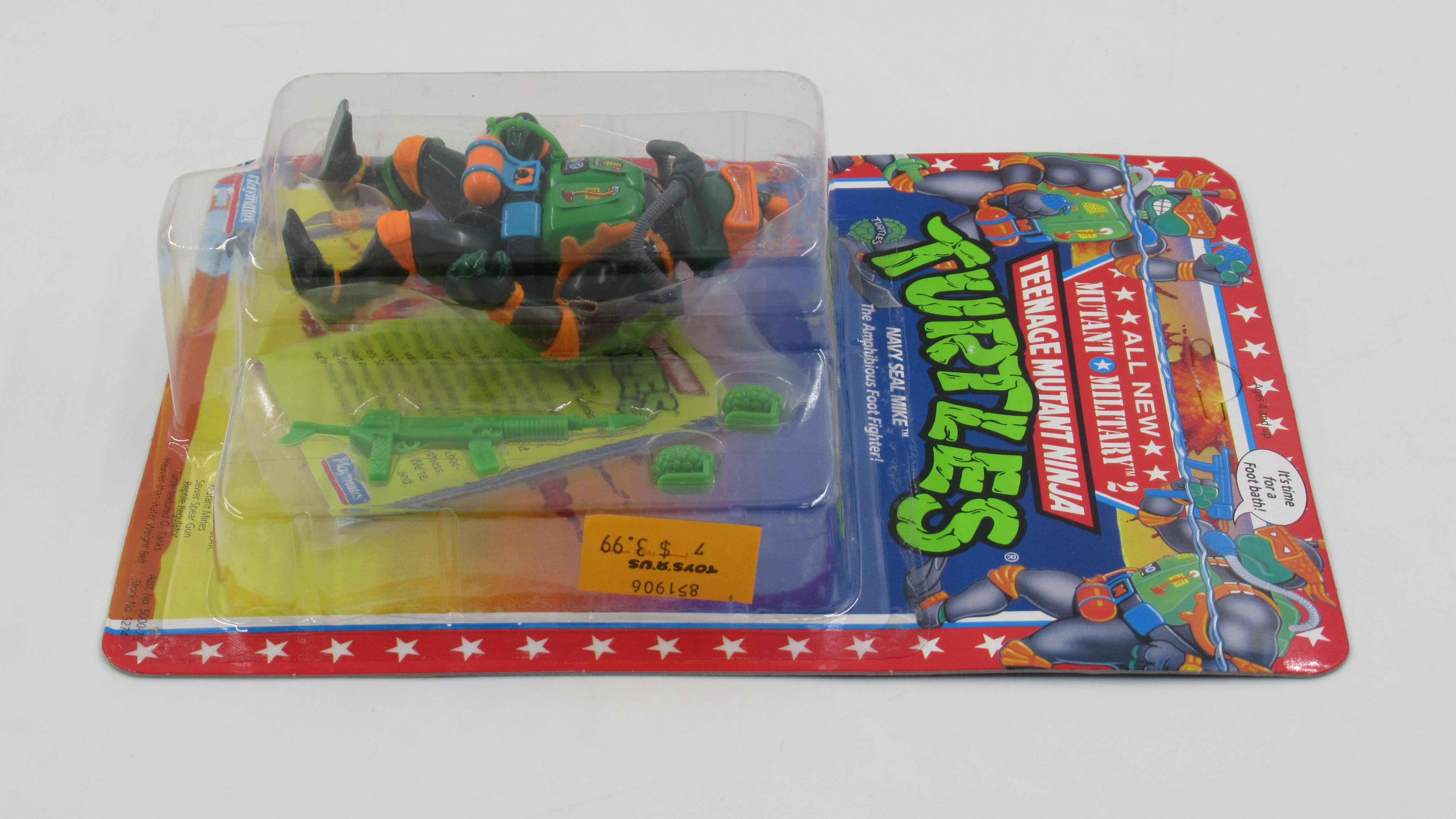 Teenage Mutant Ninja Turtles Navy Seal Mike Mutant Military II 4.5" Figure TMNTs - Playmates (1992)