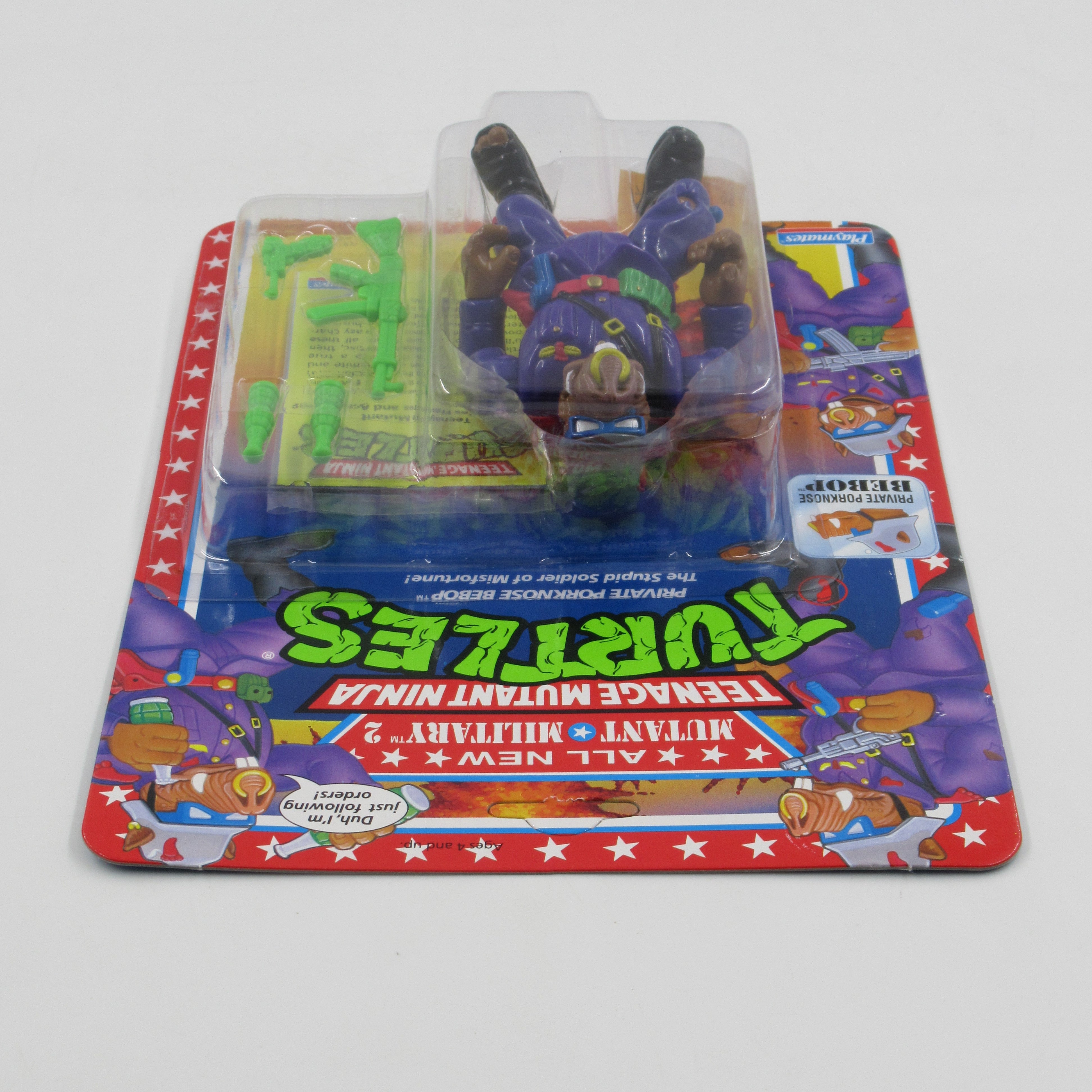 Teenage Mutant Ninja Turtles Private Porknose Bebop Mutant Military II 4.5" Figure TMNTs - Playmates (1992)