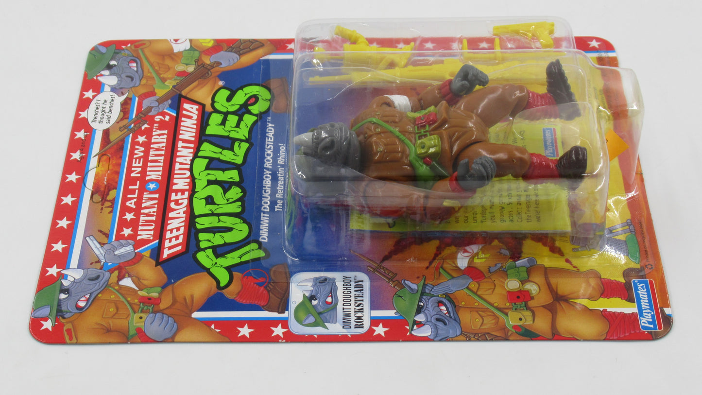 TMNT Dimwit Doughboy Rocksteady Mutant Military II 4.5" Figure Teenage Mutant Ninja Turtles - Playmates (1992)